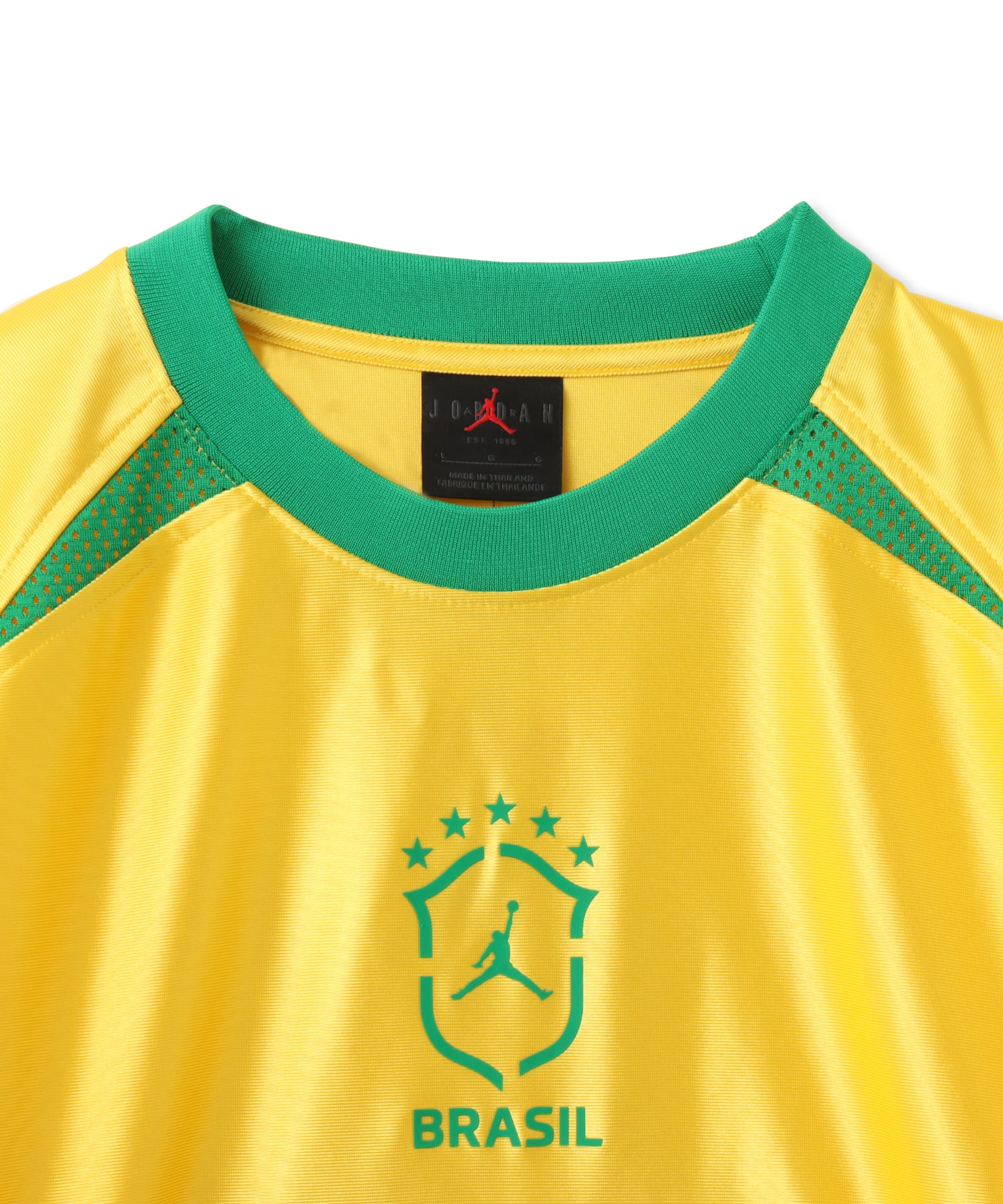 JORDAN BRAND M J STMT GOALIE TOP P6 VARSITY MAIZE/LUCKY GREENの画像