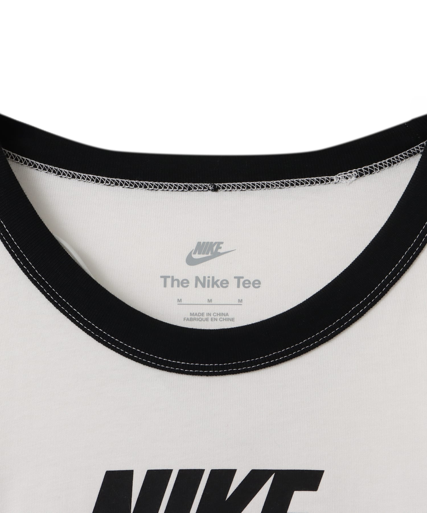 NIKE AS W NSW SS RINGER TEE VNTG RU WHITE/BLACKの画像