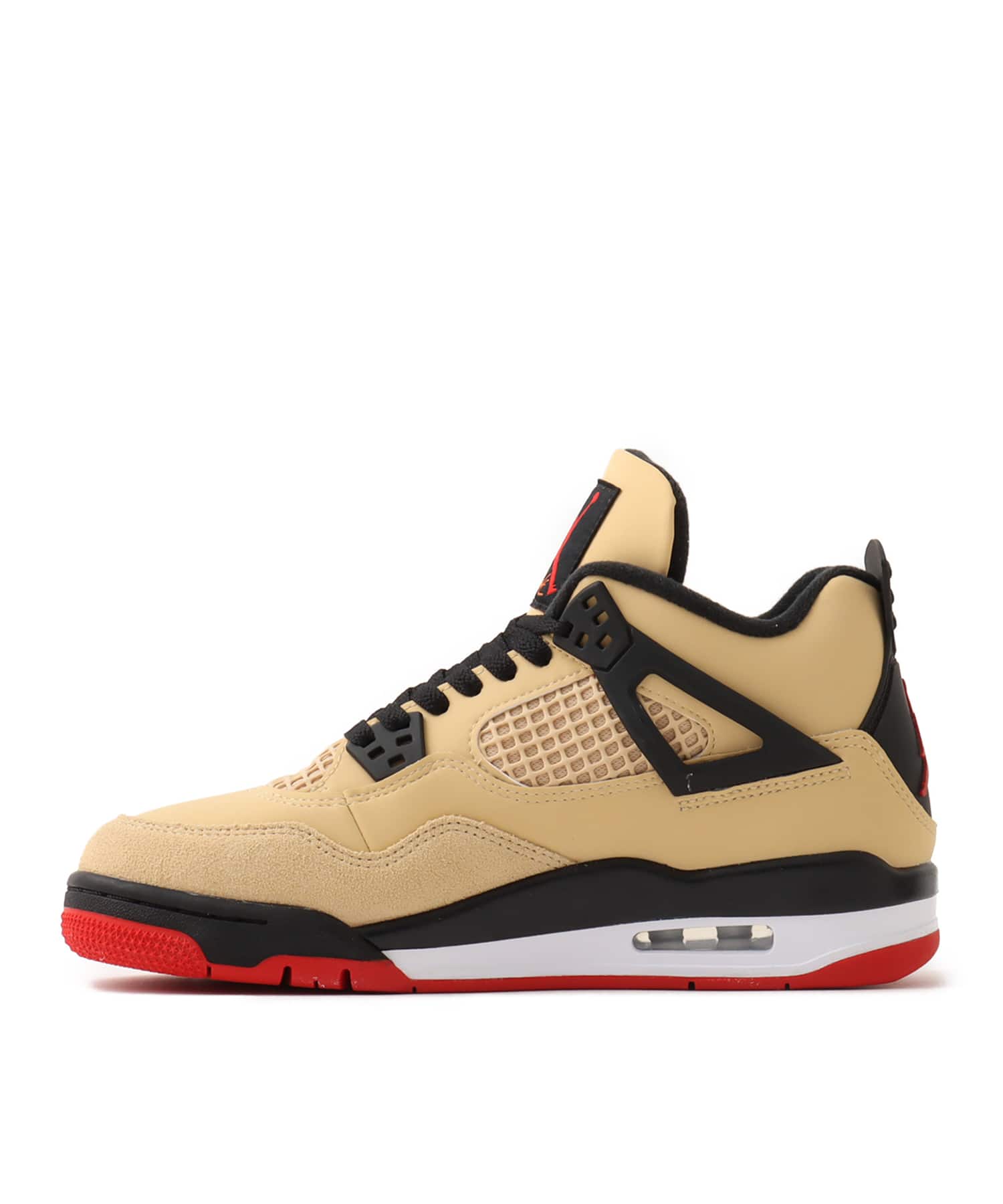 JORDAN BRAND AIR JORDAN 4 RETRO (GS) SESAME/FIRE RED-BLACK-WHITEの画像