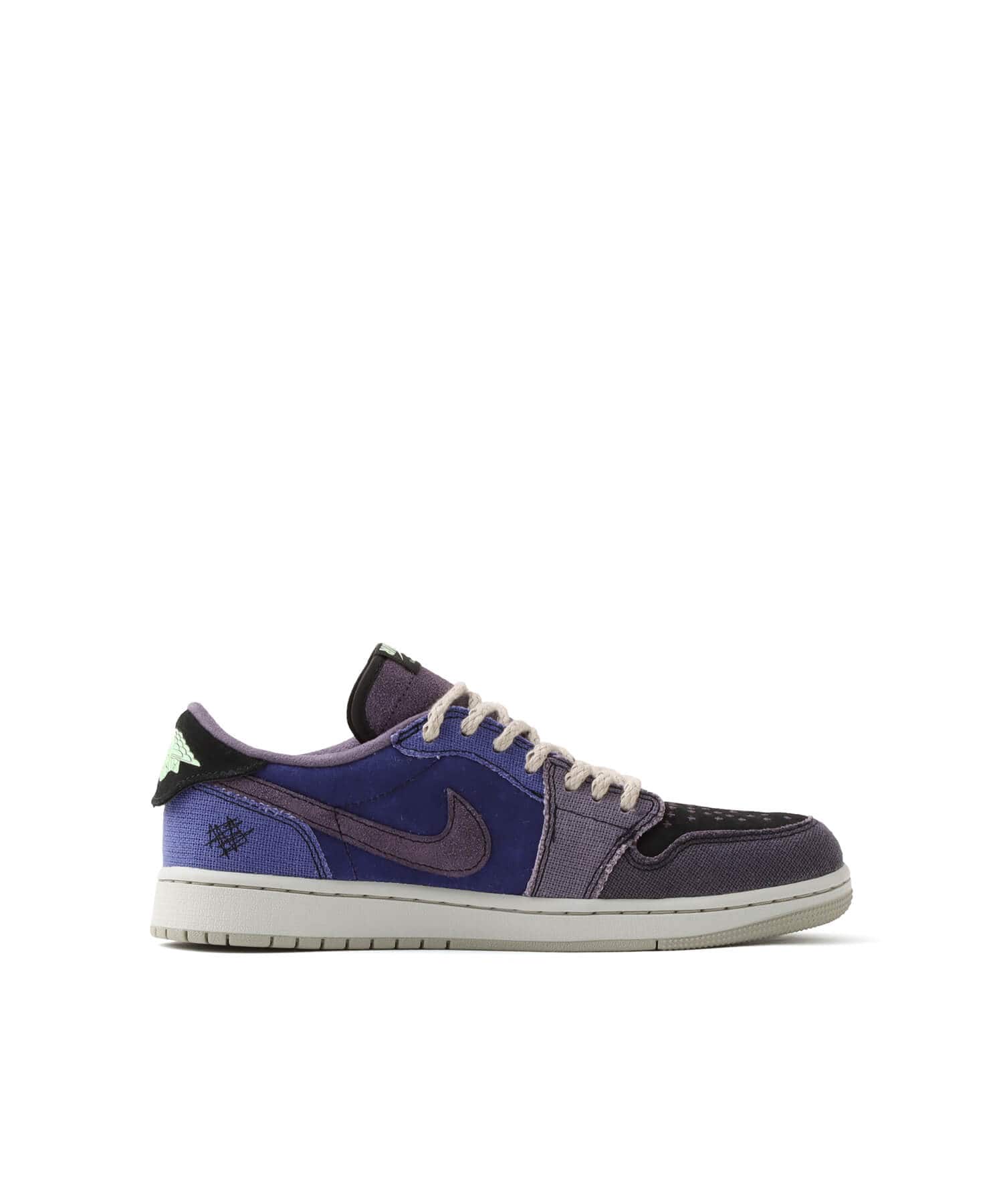 JORDAN BRAND AIR JORDAN 1 RETRO LOW OG REGENCY PURPLE/VAPOR GREEN-BLACKの画像