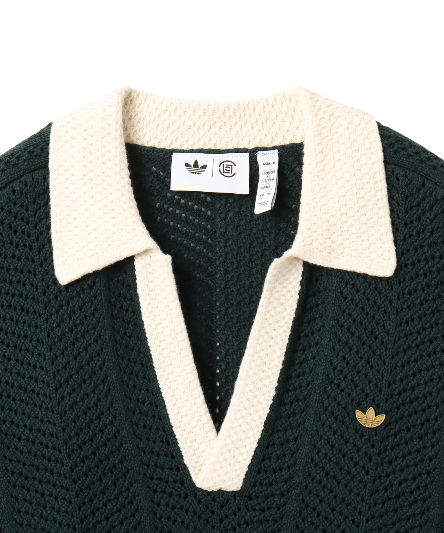 adidas CLOT PIQUE POLO BY EDISON CHEN グリーンナイトの画像