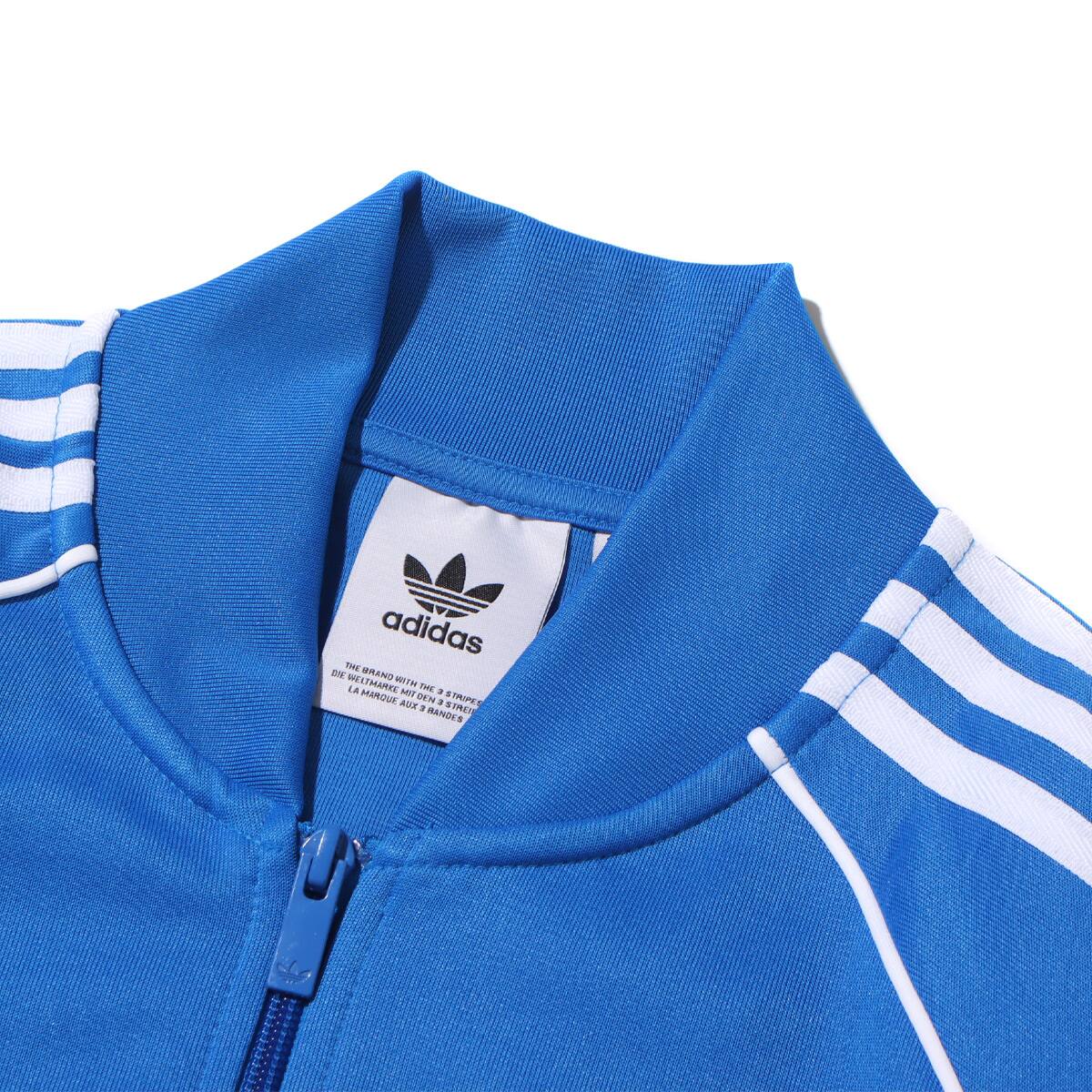 評判 adidas Originals SST TRACK TOP ブルー＆ホワイト ジャージ