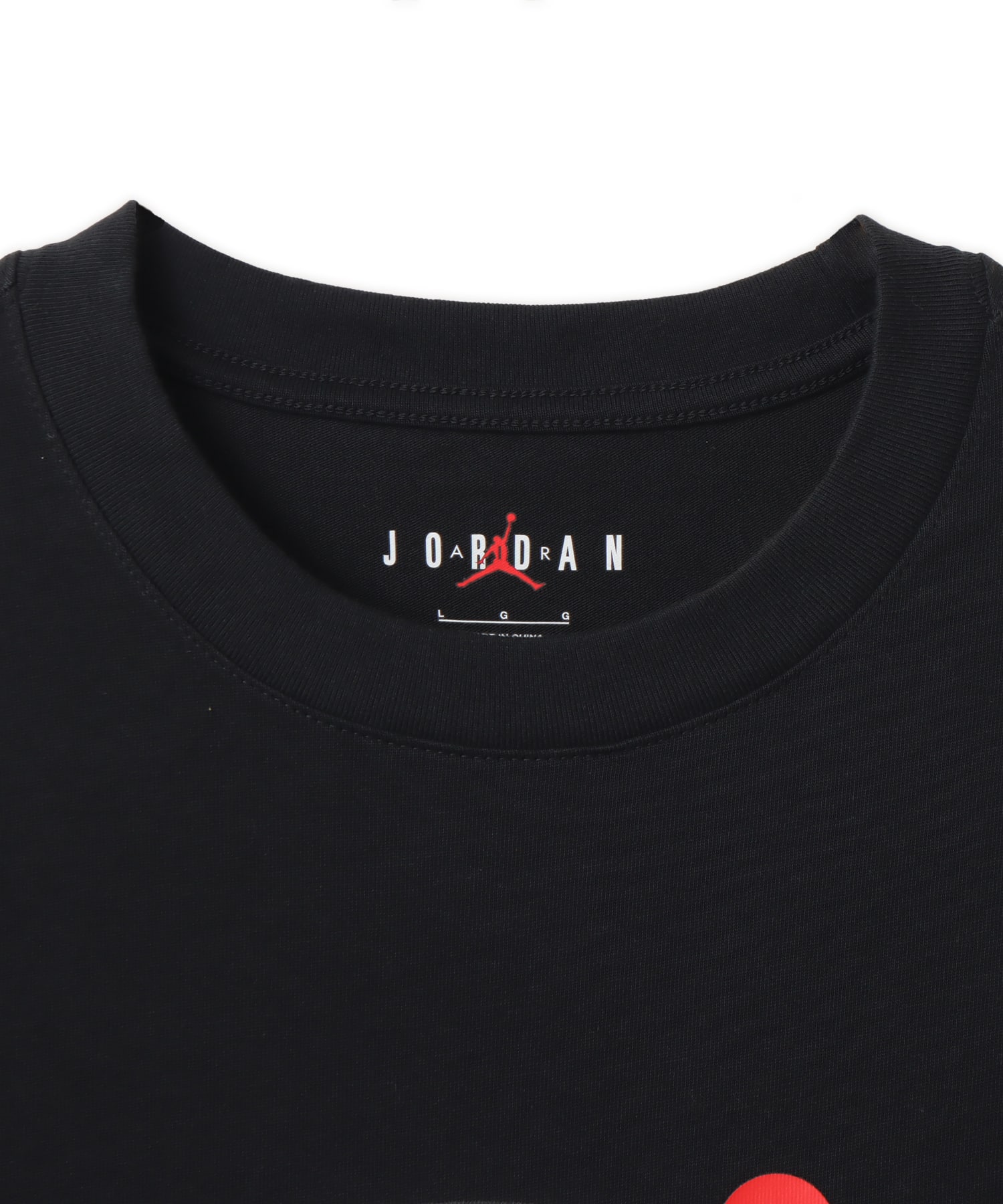 JORDAN BRAND M J AJ FLT CLB SS CREW BLACK/(UNIVERSITY RED)の画像