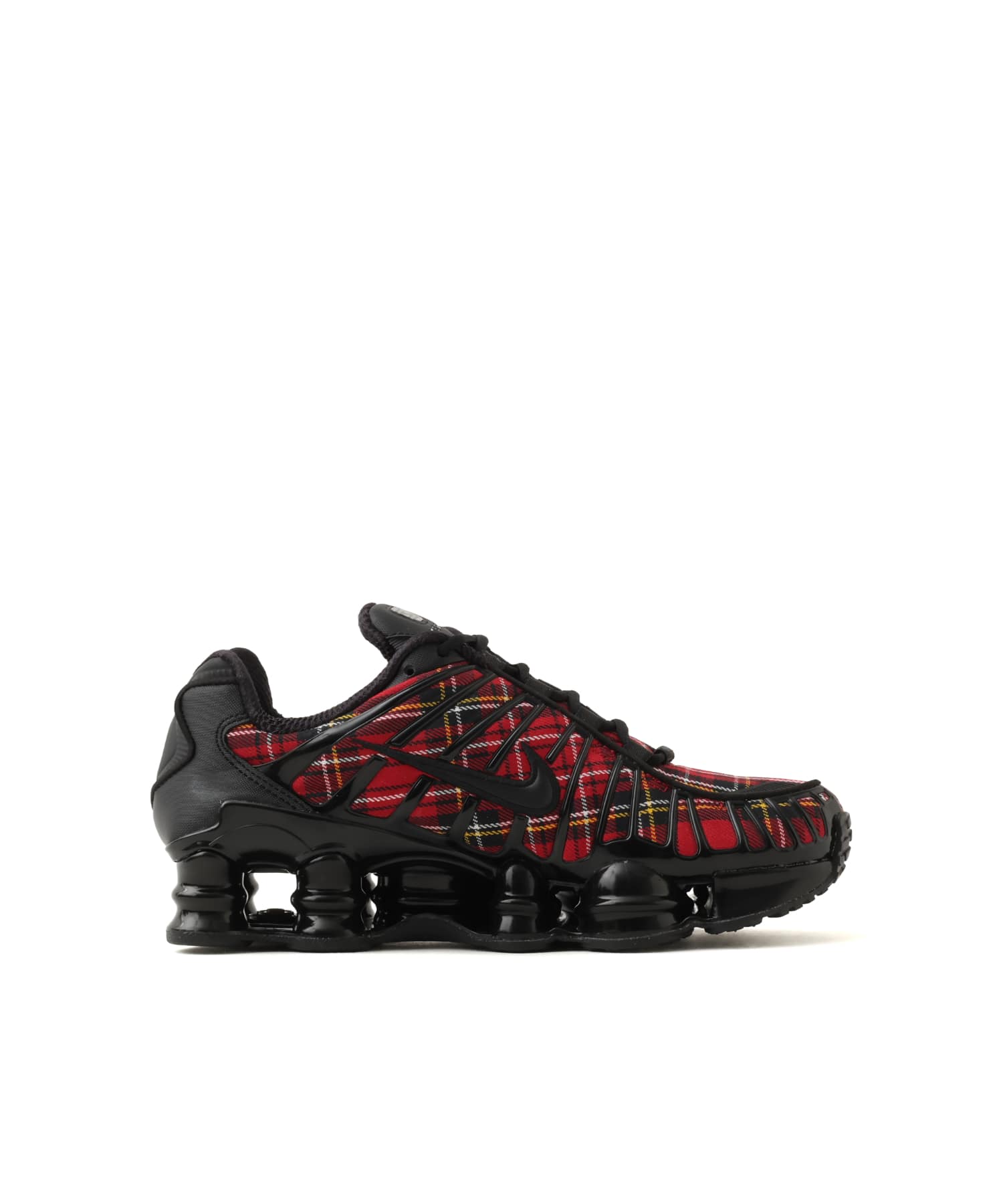 NIKE W SHOX TL BLACK/BLACK-TOUGH RED-YELLOW OCHRE-MTLC SILVER-WHITEの画像