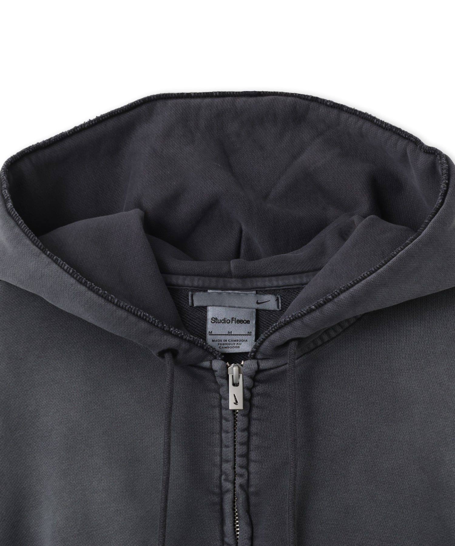 NIKE W NRG NK STUDIO FLEECE HOODIE BLACKの画像