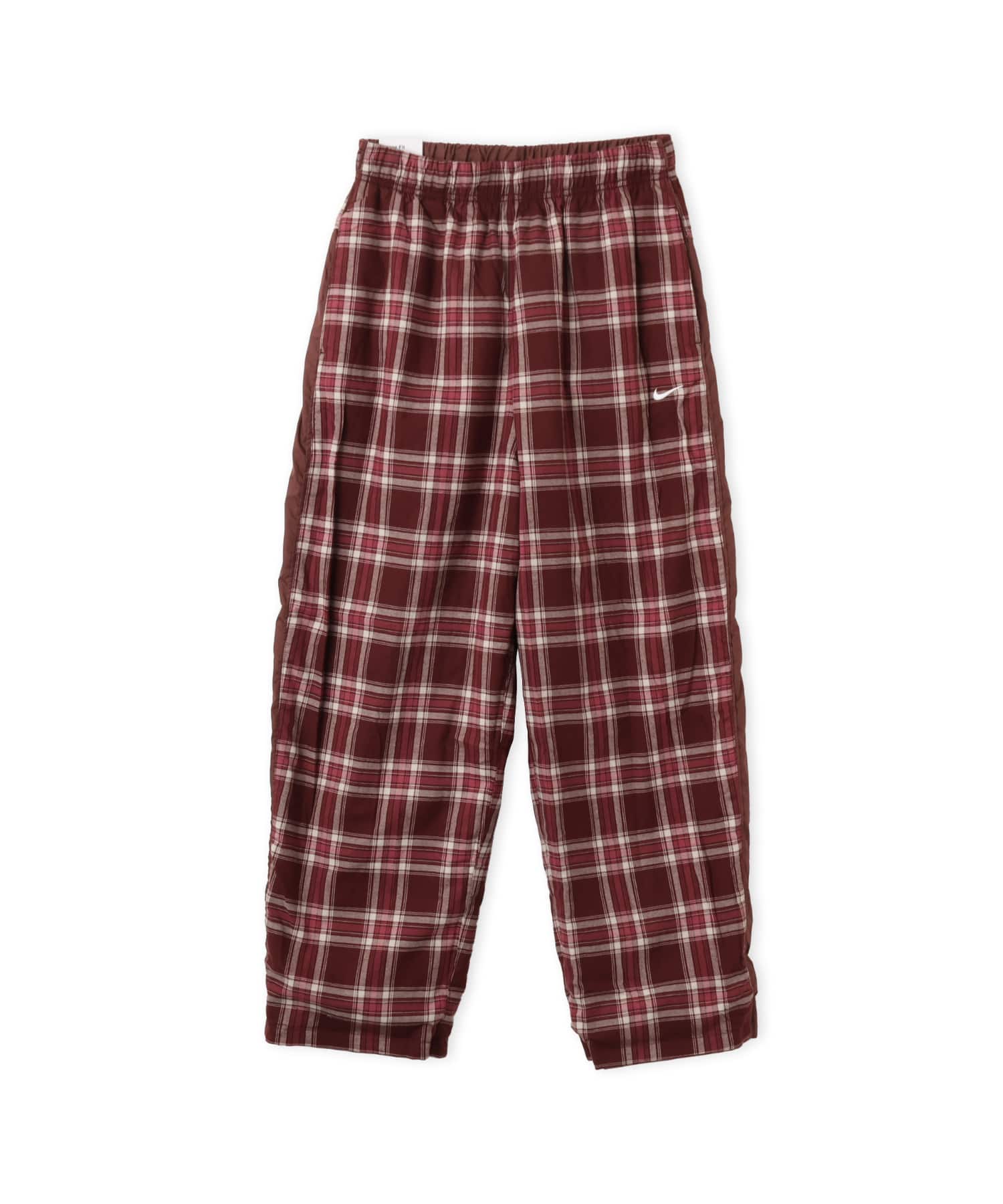 NIKE AS W NK REVERSIBLE PLAID OH PANT BROWNの画像