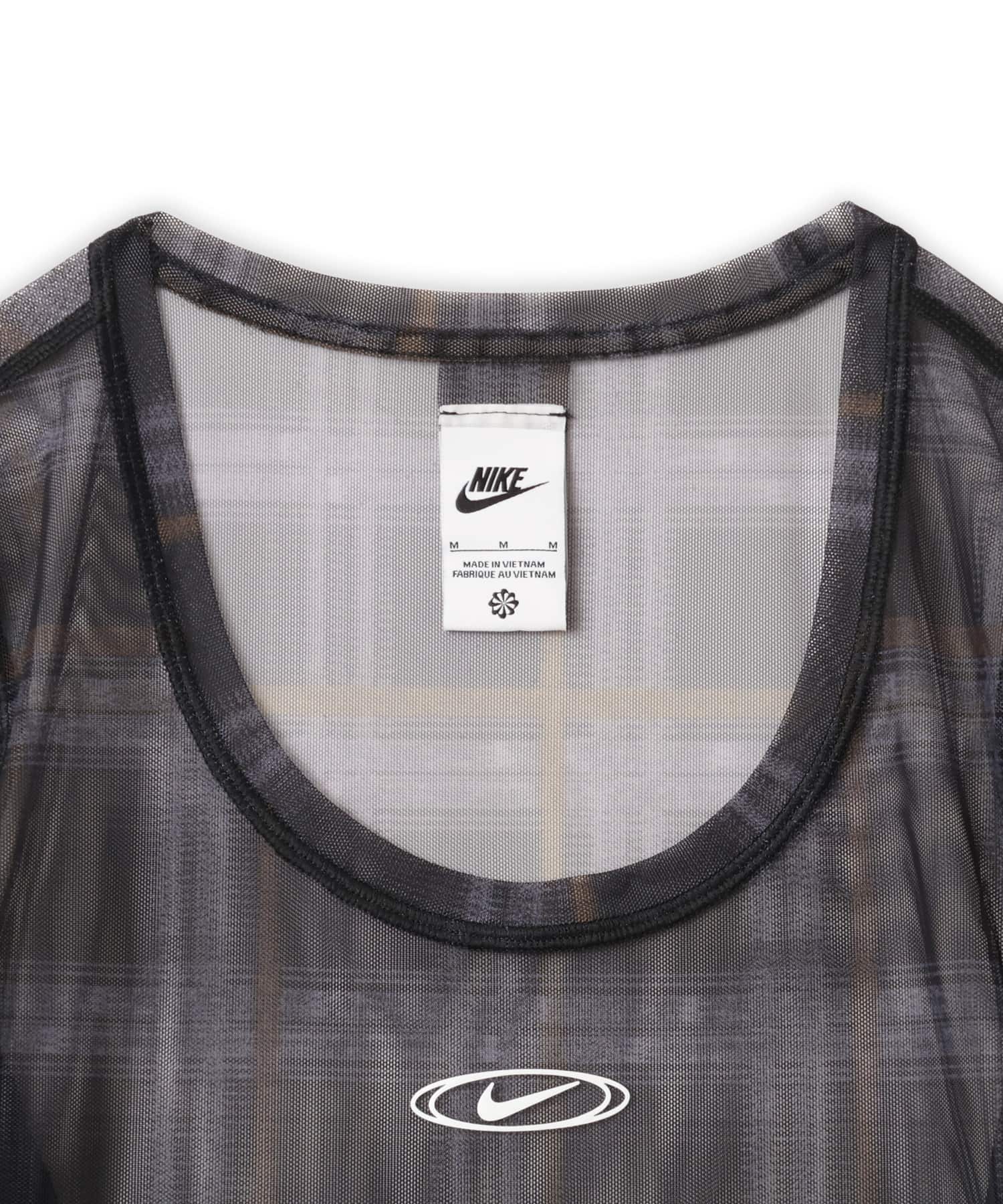 NIKE AS W NK LS BODY BLD MESH PRNT BLACKの画像