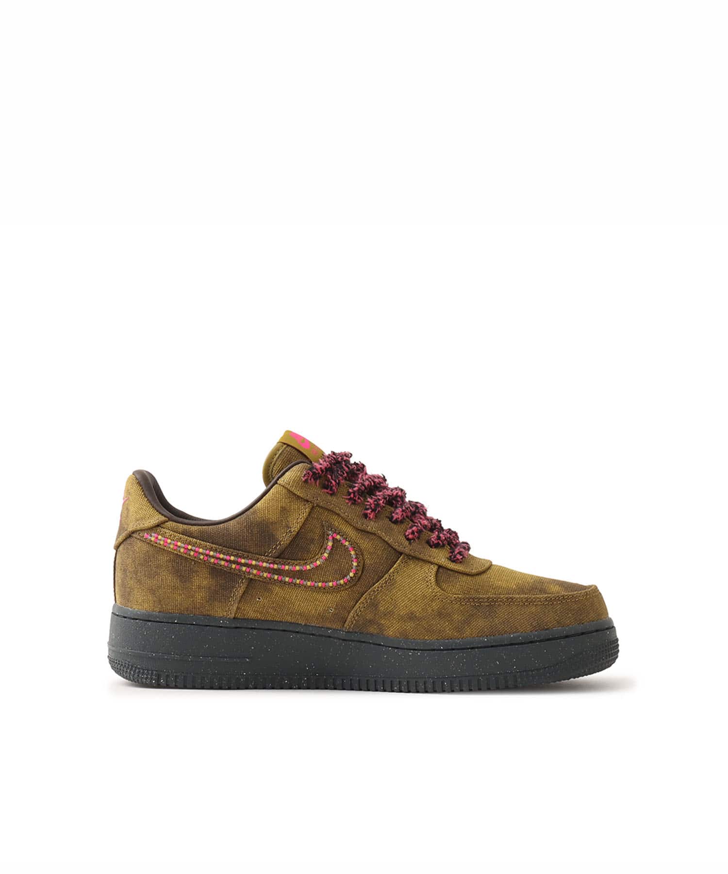 NIKE AIR FORCE 1 BOUCLE QS DESERT MOSS/FIERCE PINK-MIDWEST GOLDの画像