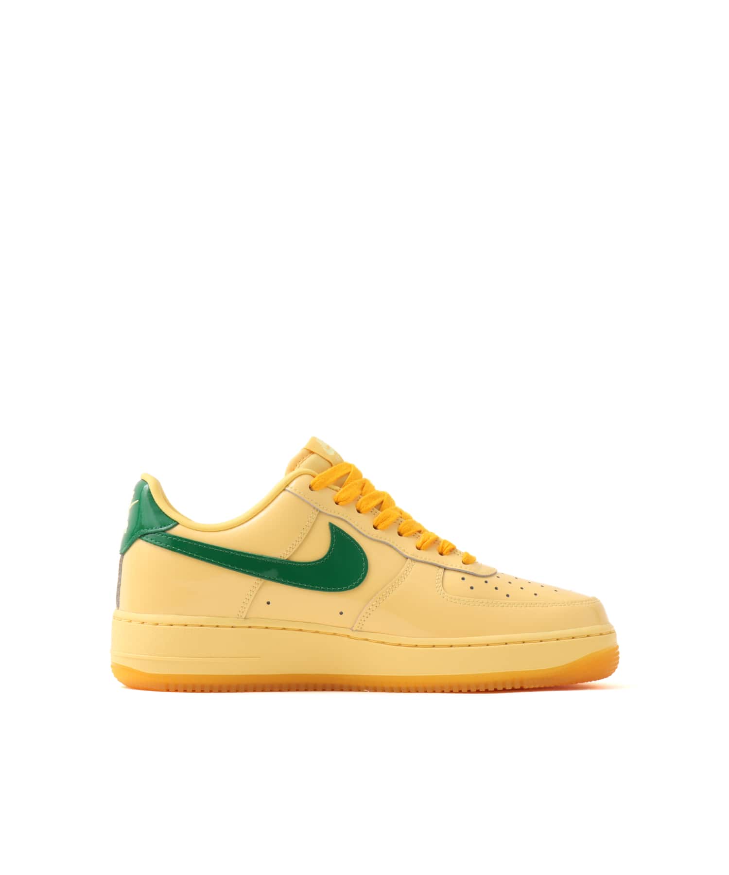NIKE AIR FORCE 1 LOW QS TOPAZ GOLD/PINE GREEN-LT LASER ORANGEの画像