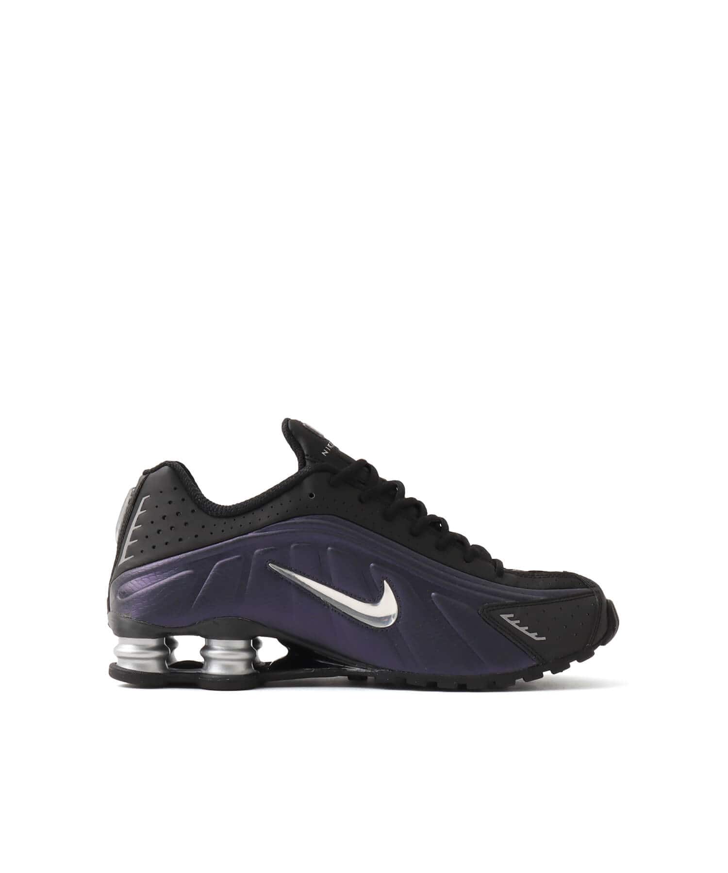 NIKE SHOX R4 JEWEL QS BLACK/ANTHRACITE-METALLIC SILVERの画像