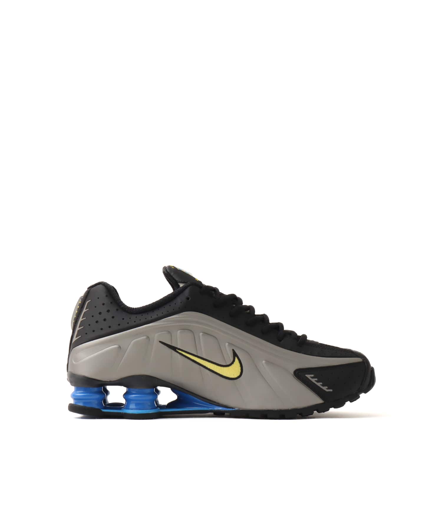 NIKE SHOX R4 BLACK/CANARY-MTLC PEWTER-LT PHOTO BLUEの画像