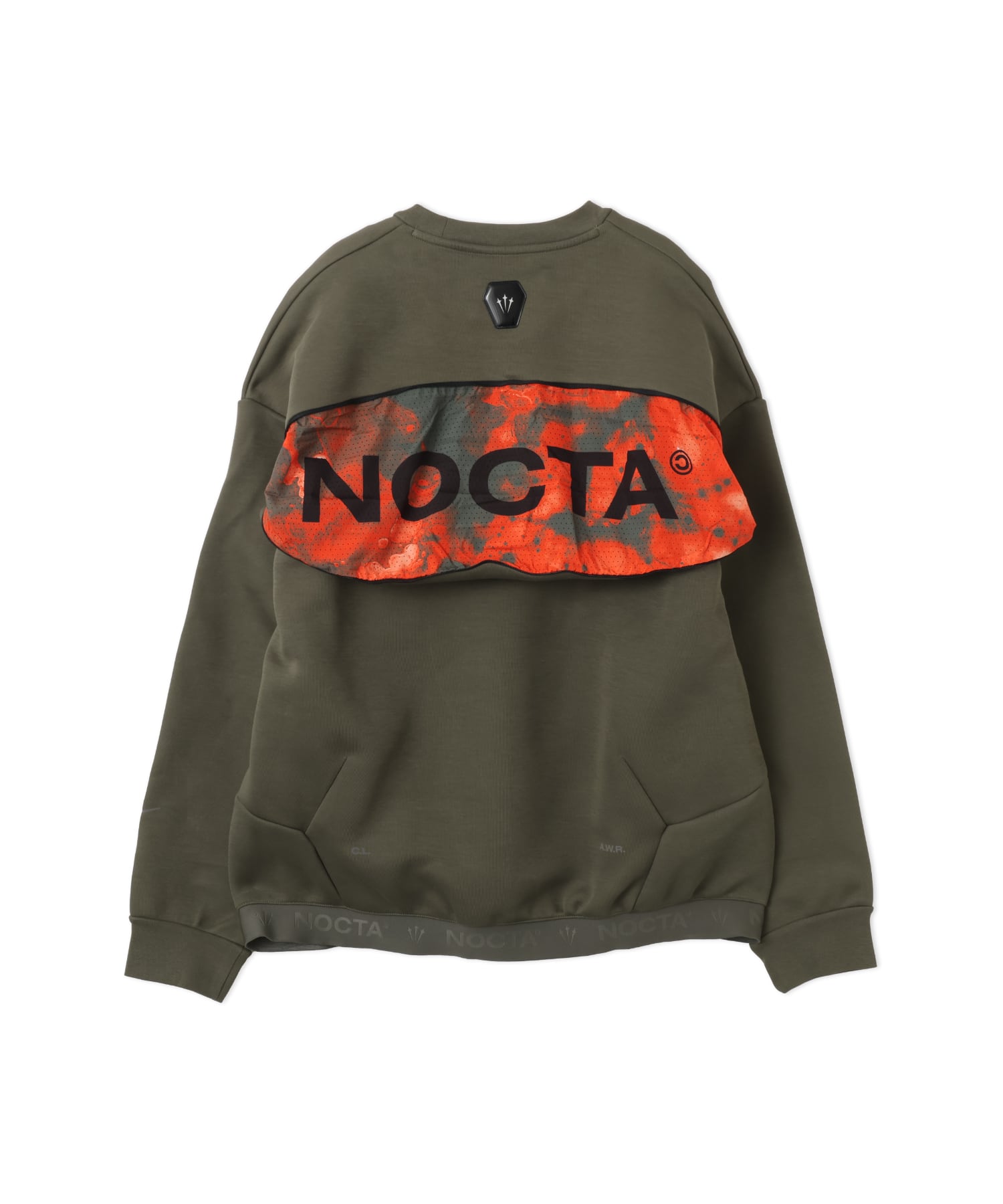 NIKE M NRG NOCTA TRAPEZOID CUT CREW OLIVEの画像
