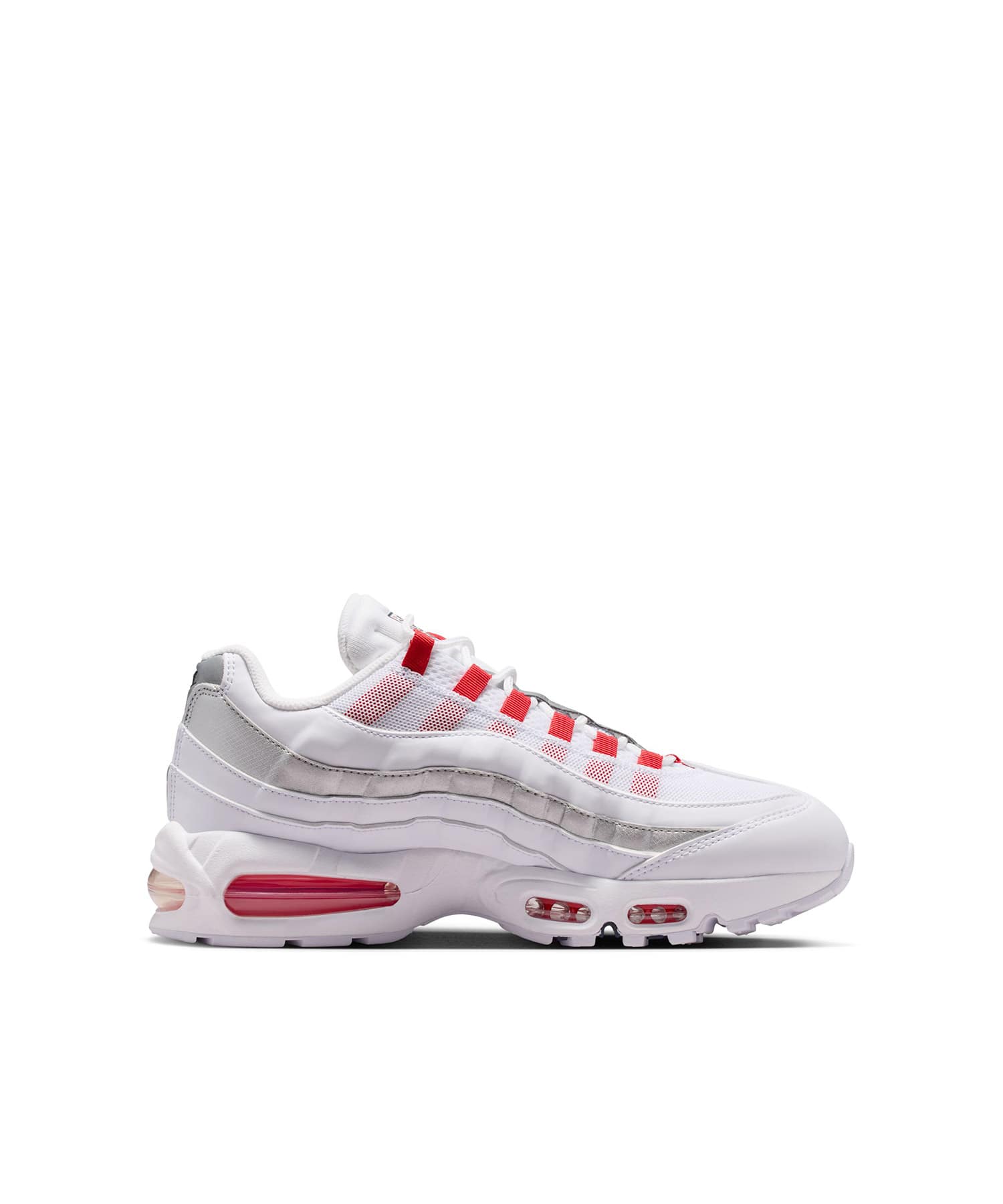 NIKE AIR MAX 95 BIG BUBBLE WHITE/SPEED RED-METALLIC SILVER-OBSIDIANの画像
