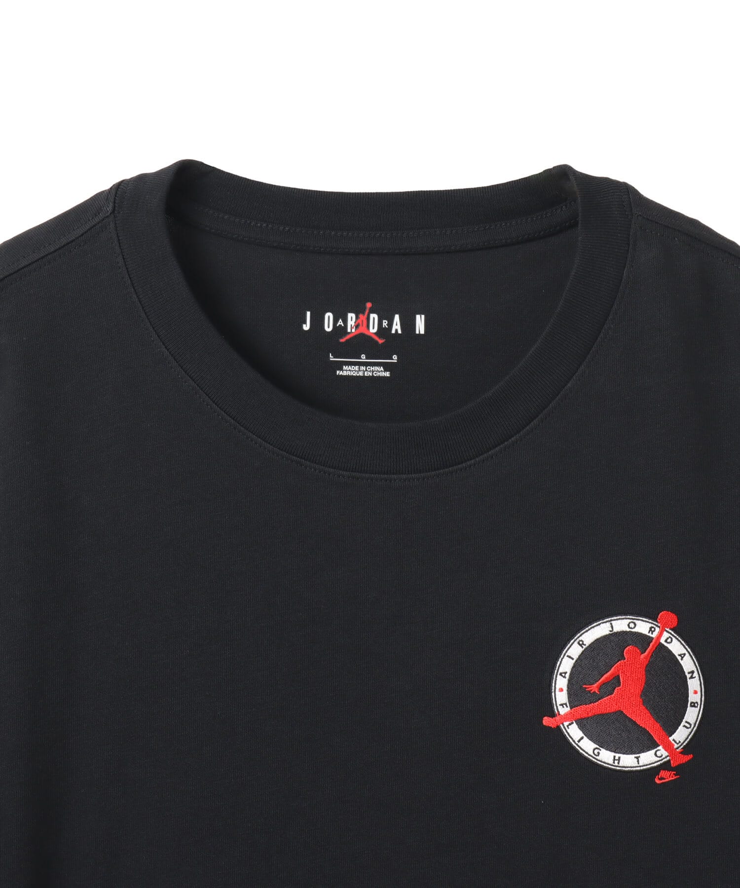 JORDAN BRAND M J FLT CLUB LBR SS CREW BLACKの画像