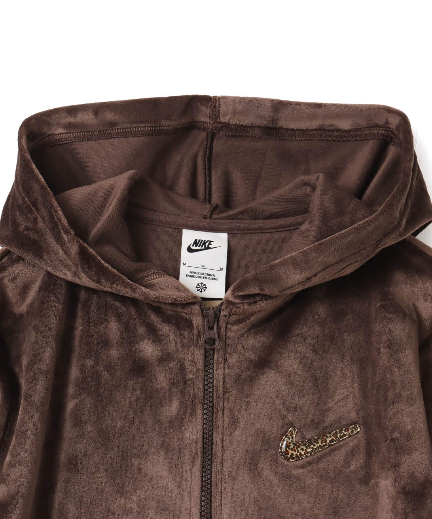 NIKE W NSW TRND VLR FZ HD LS TOP BROWNの画像