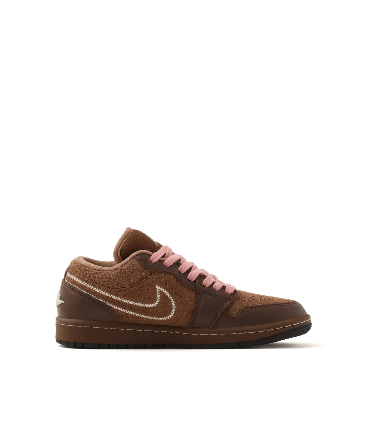 JORDAN BRAND WMNS AIR JORDAN 1 LOW SE CACAO WOW/PEARL WHITE-RUST PINK-VELVET BROWNの画像