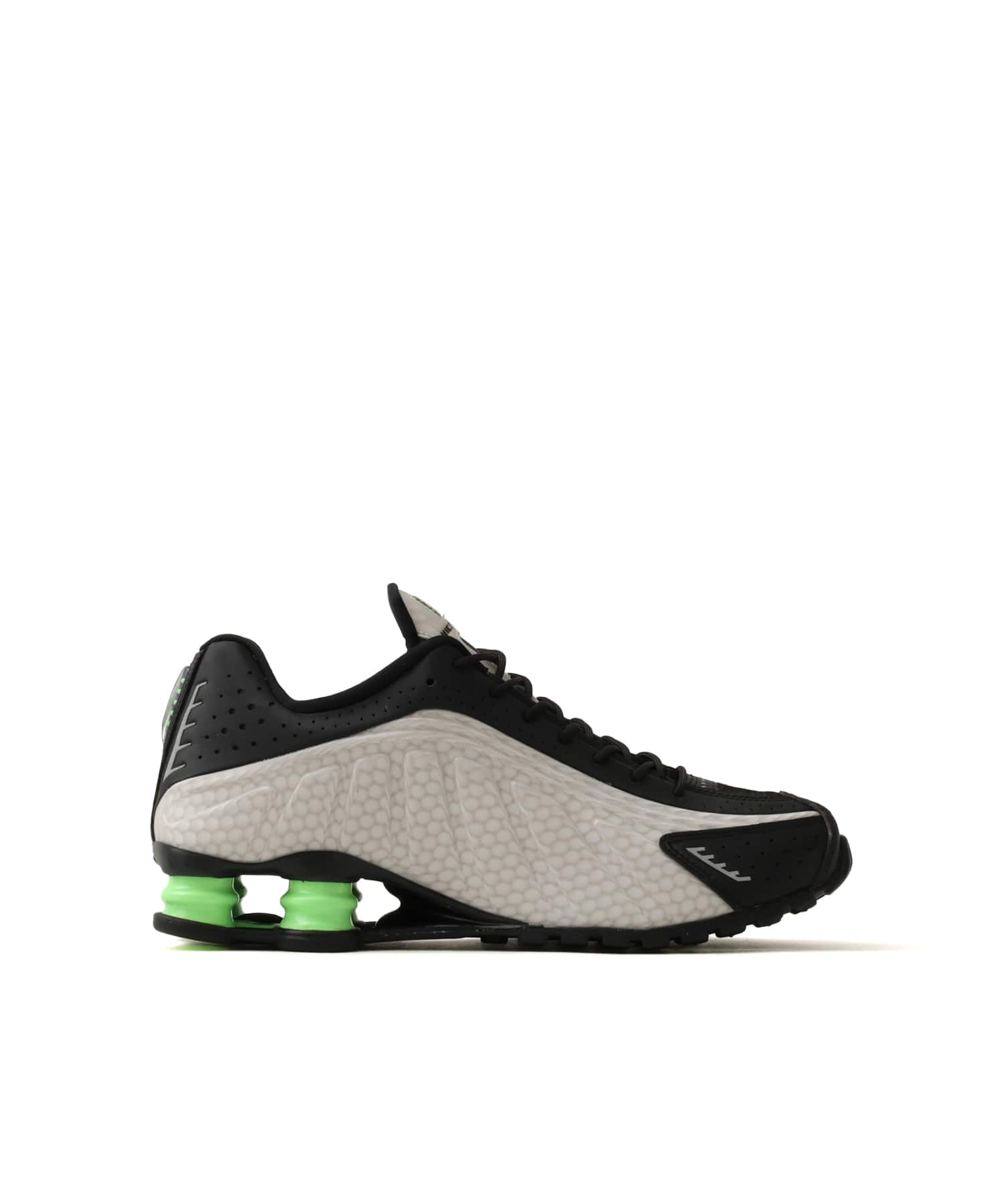 NIKE SHOX R4 SP GREY HAZE/LIME GLOW-BLACK-MTLC SILVERの画像