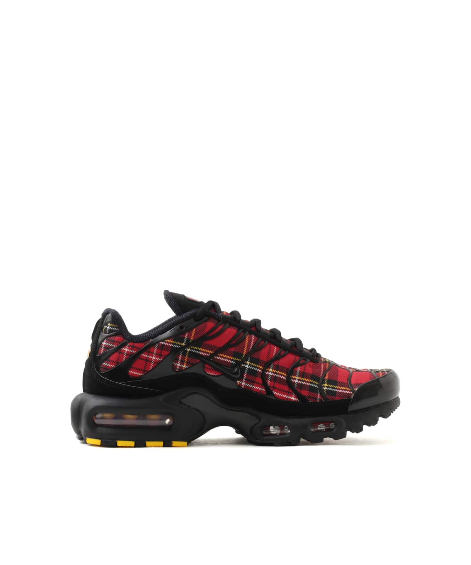 NIKE WMNS AIR MAX PLUS TOUGH RED/BLACK-WHITE-YELLOW OCHREの画像