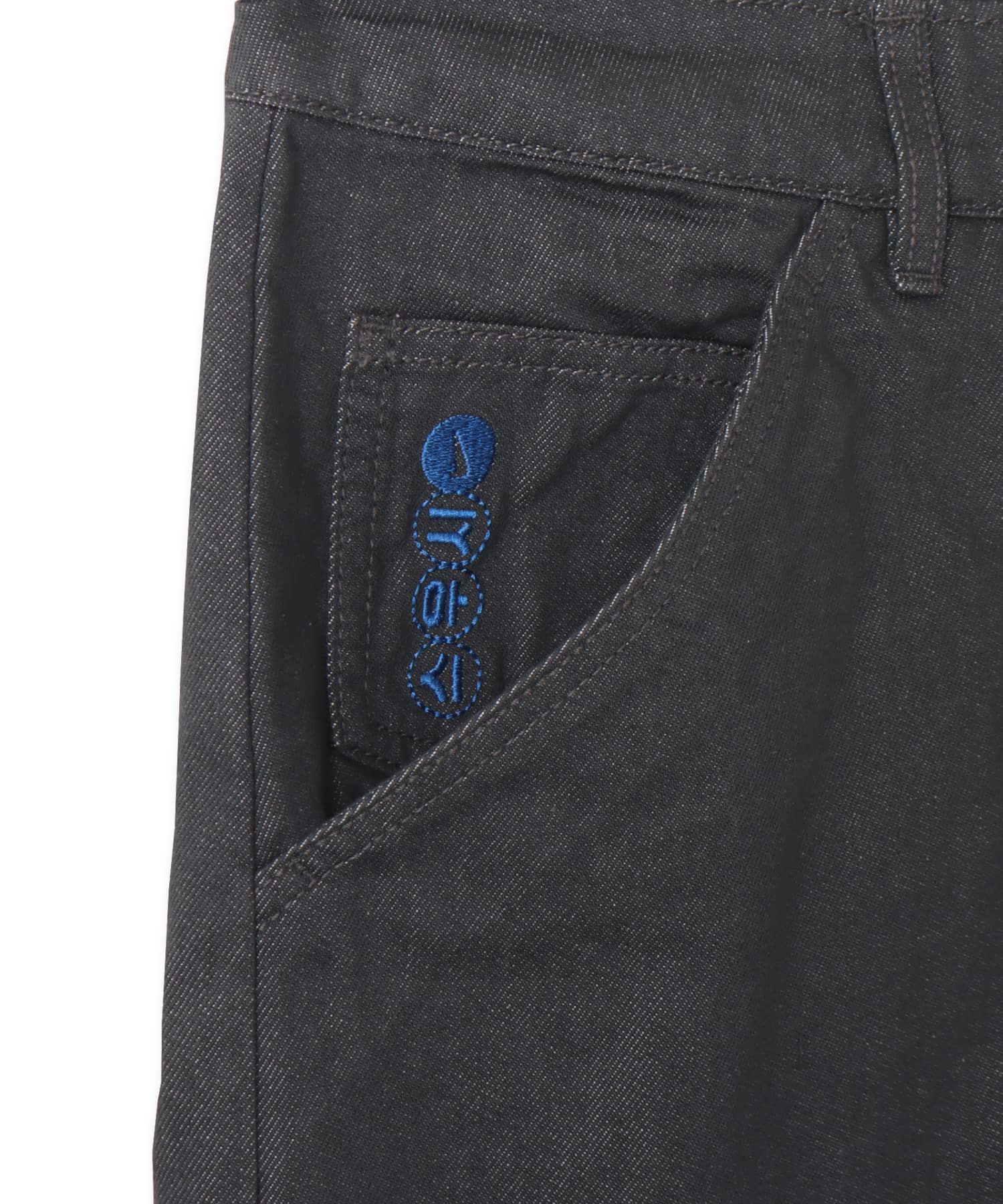 NIKE AS M NK DENIM SHORT FTBL KOR A ANTHRACITEの画像