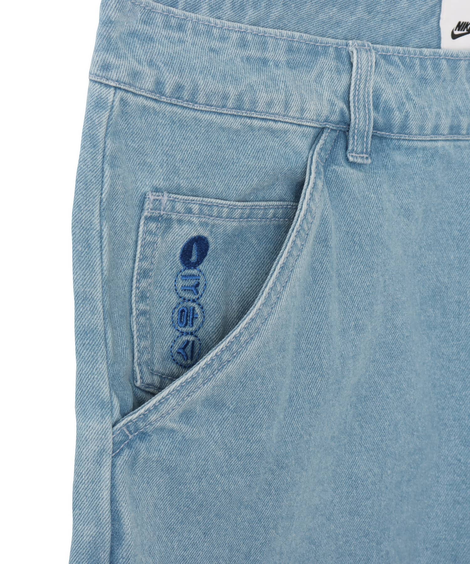 NIKE AS M NK DENIM SHORT FTBL KOR A ASHEN SLATEの画像