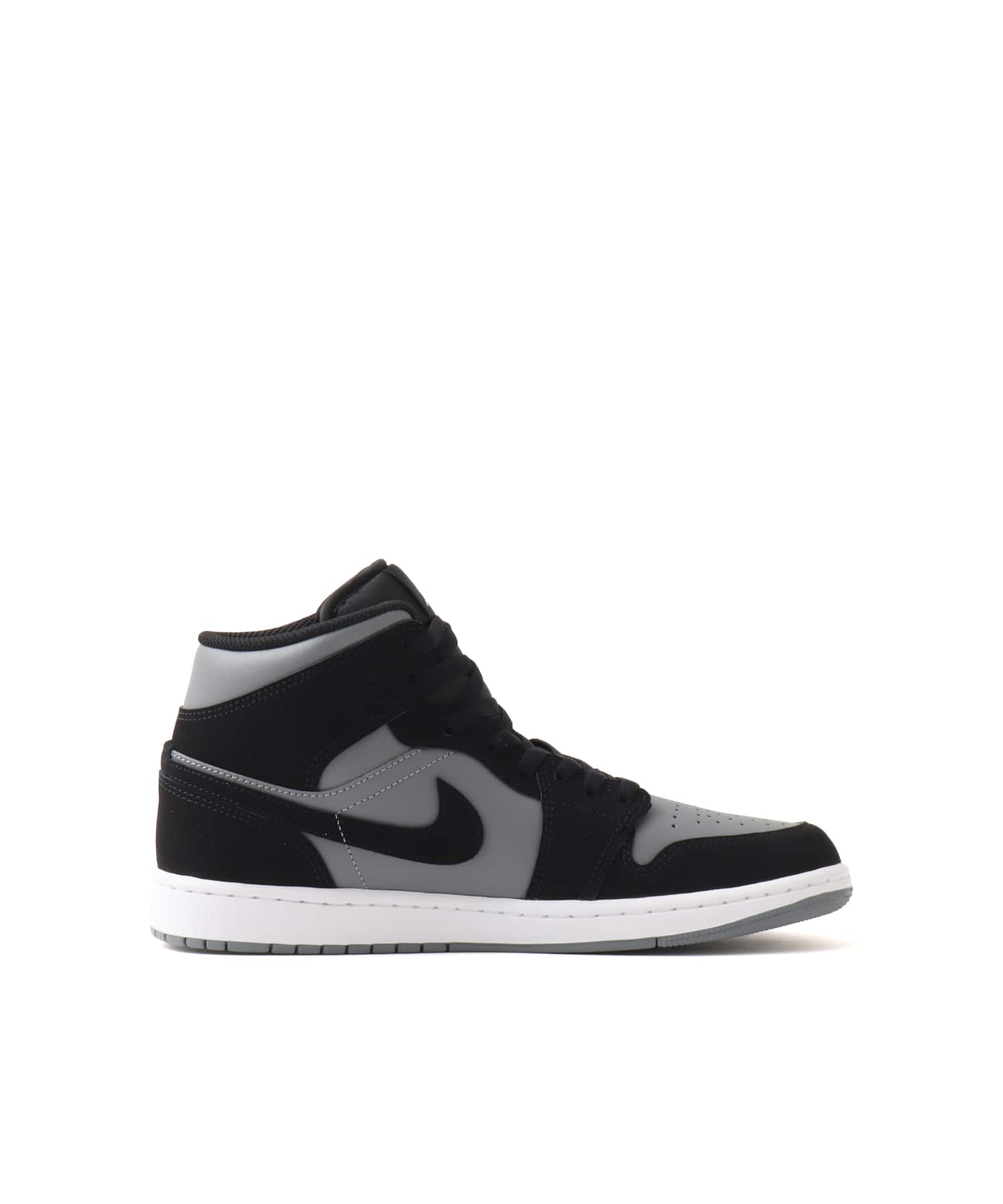 JORDAN BRAND AIR JORDAN 1 MID BLACK/BLACK-COOL GREY-LT ARMORY BLUEの画像