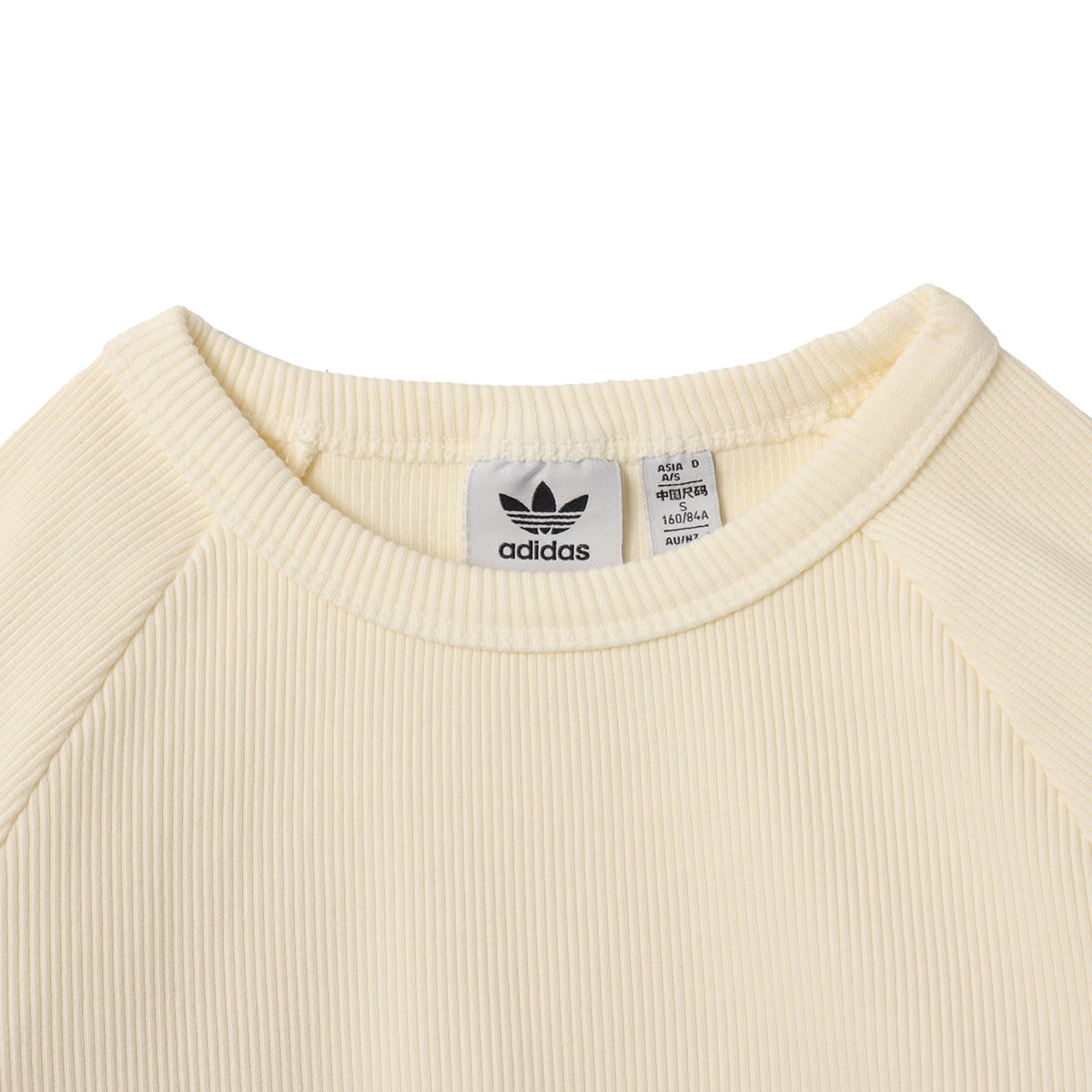 adidas RIB LONGSLEEVE TOP クリームホワイトの画像