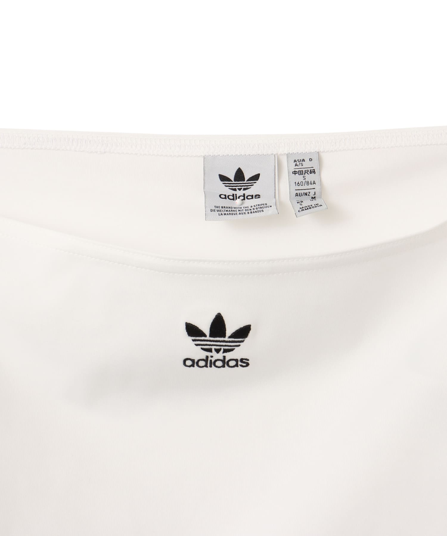 adidas OFF SHOULDER LONG SLEEVE ホワイトの画像