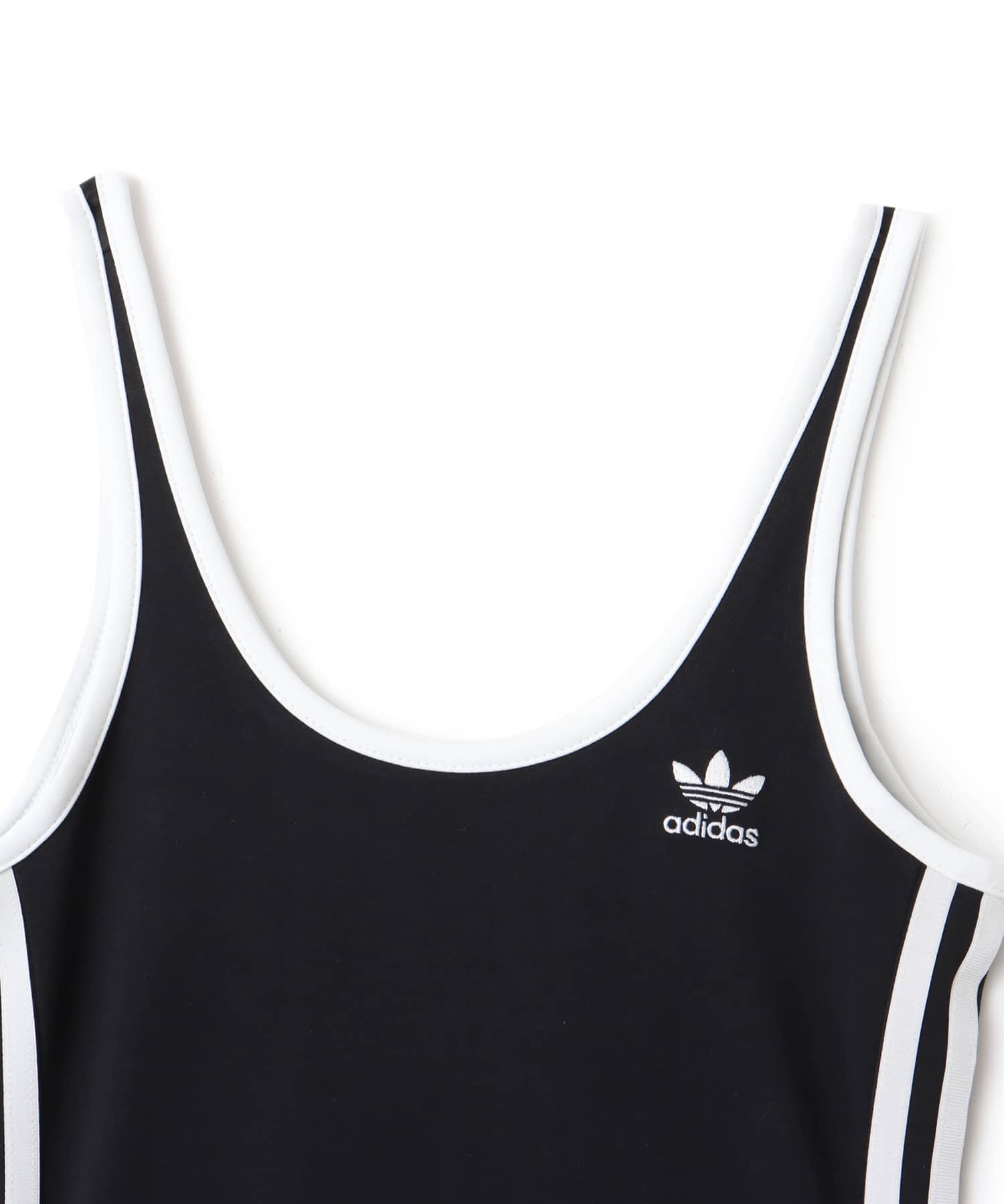  adidas 3 STRIPES TANK DRESS MAXI ブラック/ホワイトの画像