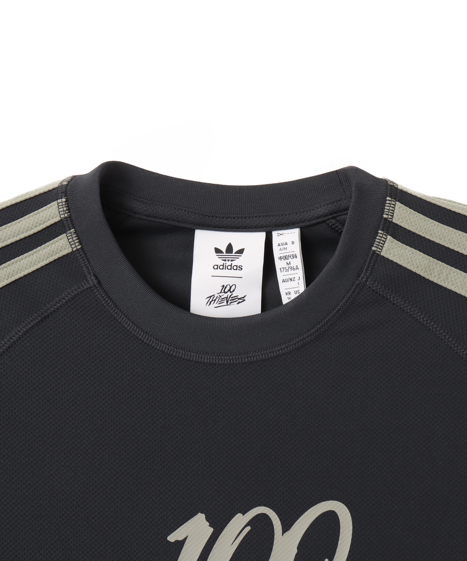 adidas 100 THIEVES T-SHIRT カーボンの画像