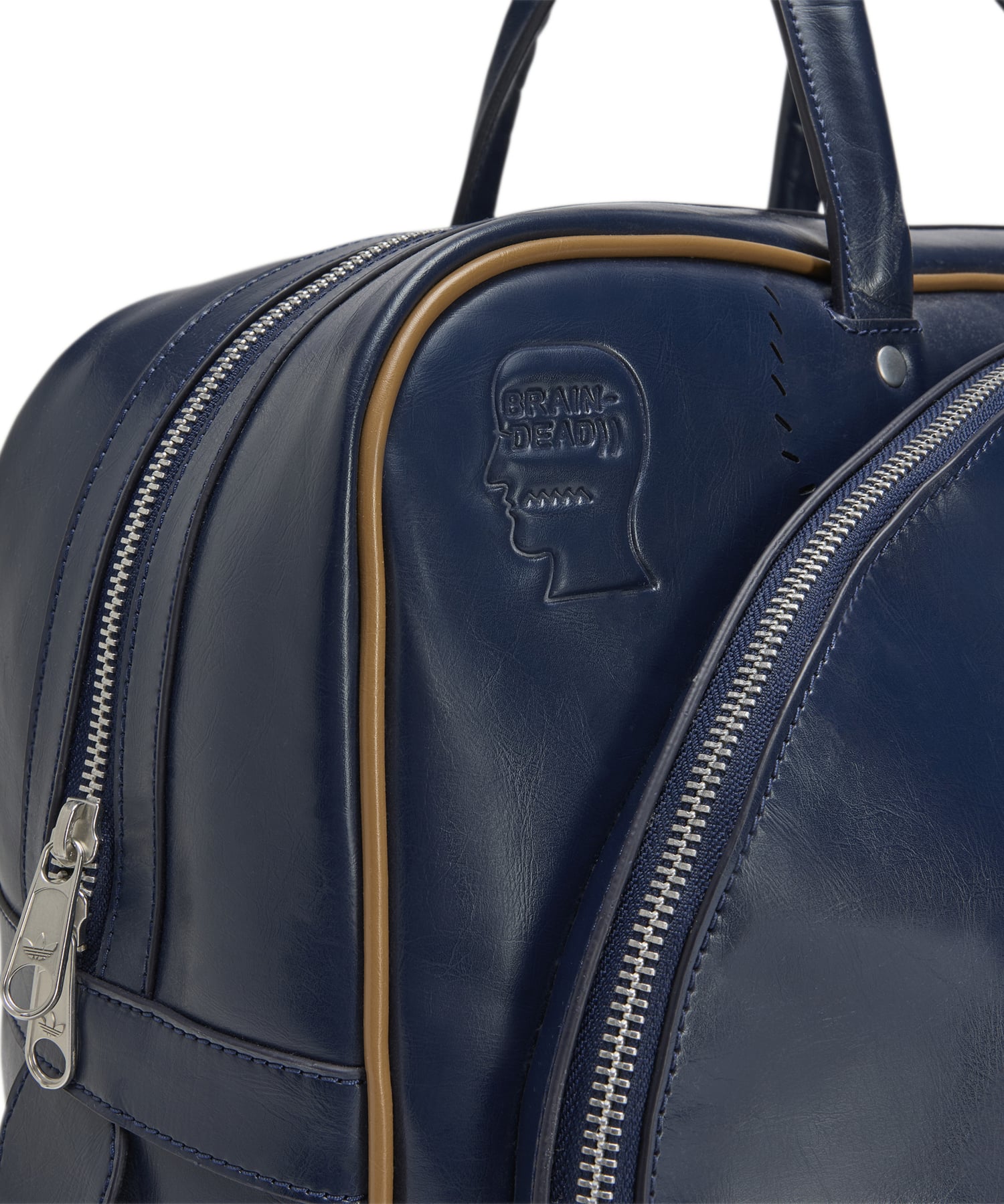 adidas BRAIN DEAD BAG カレッジネイビー/ブラウンデザートの画像