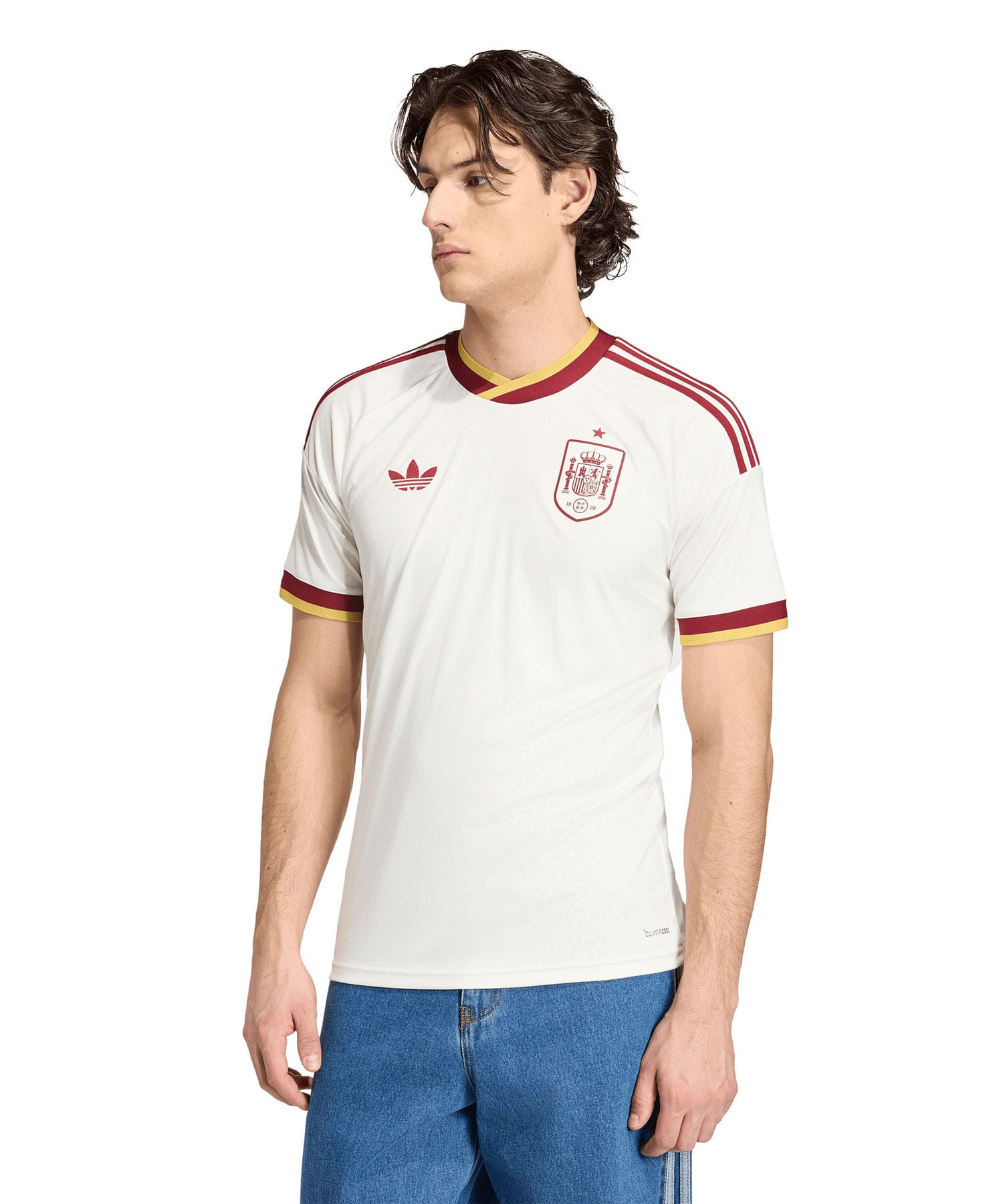 adidas スペイン代表 2026 アウェイ レプリカ ユニフォーム オフホワイトの画像