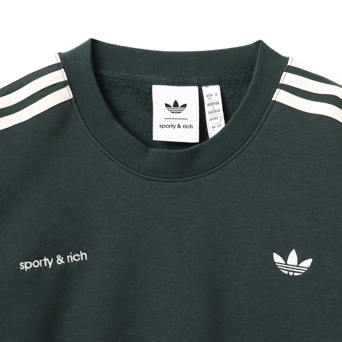 adidas SPORTY & RICH SWEATSHIRT シャドーグリーンの画像