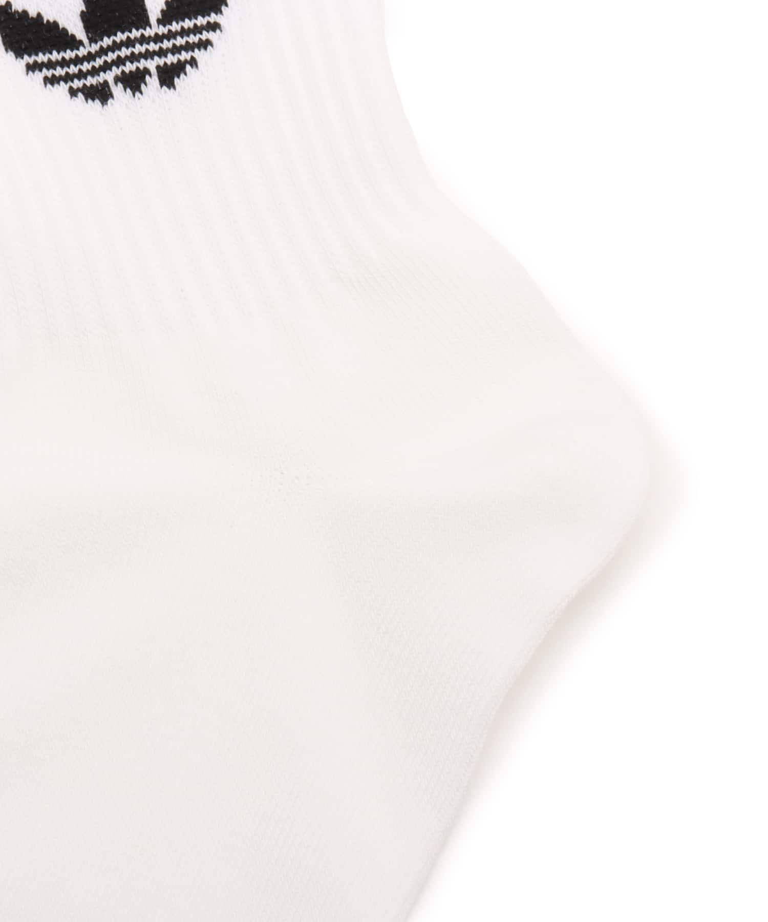 adidas 3-STRIPES CREW SOCKS 3 PAIRS ホワイト/ホワイト/ホワイトの画像