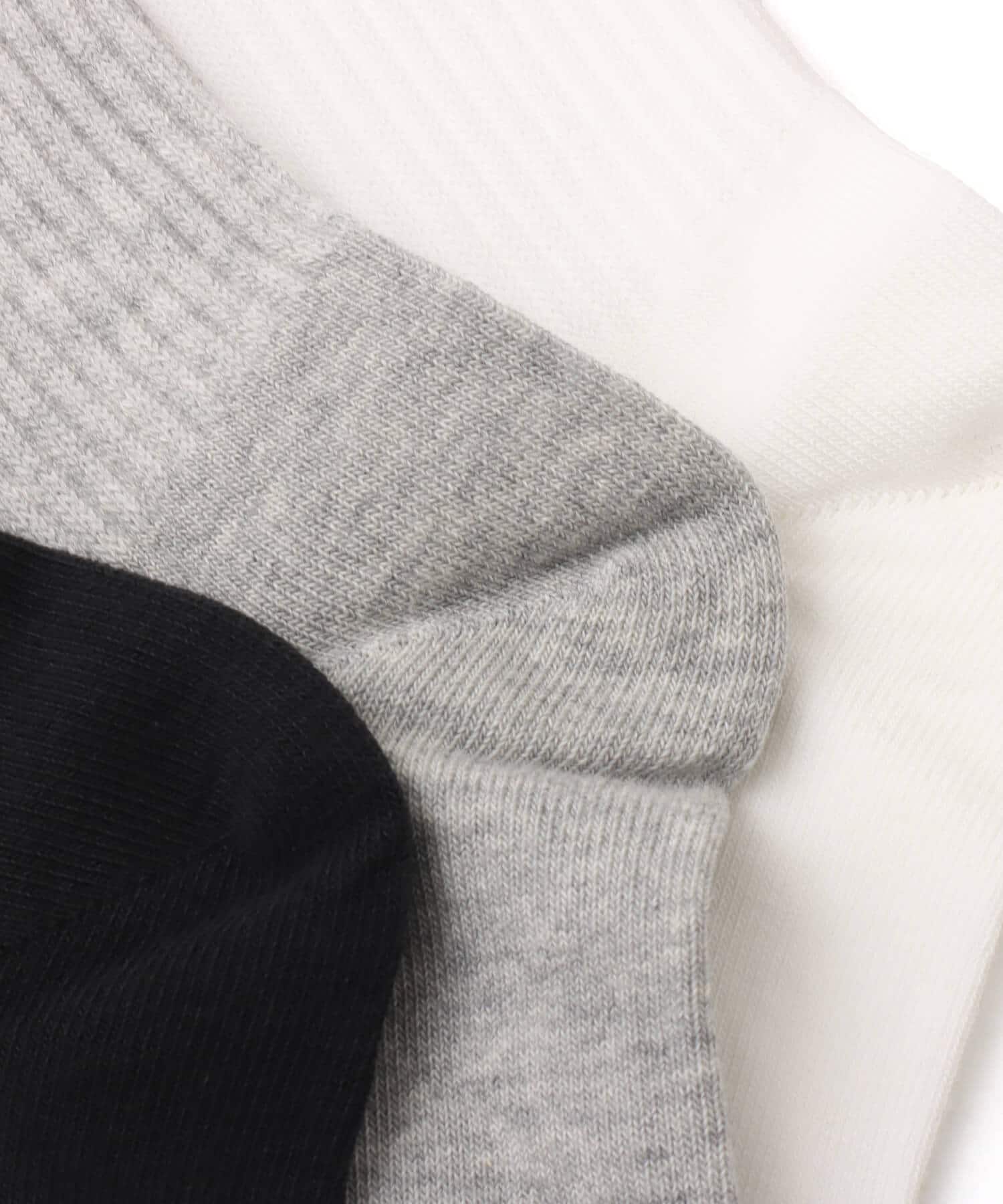 adidas 3 STRIPES HIGH CREW SOCKS 3 PAIRS ホワイト/ミディアムグレーヘザー/ブラックの画像