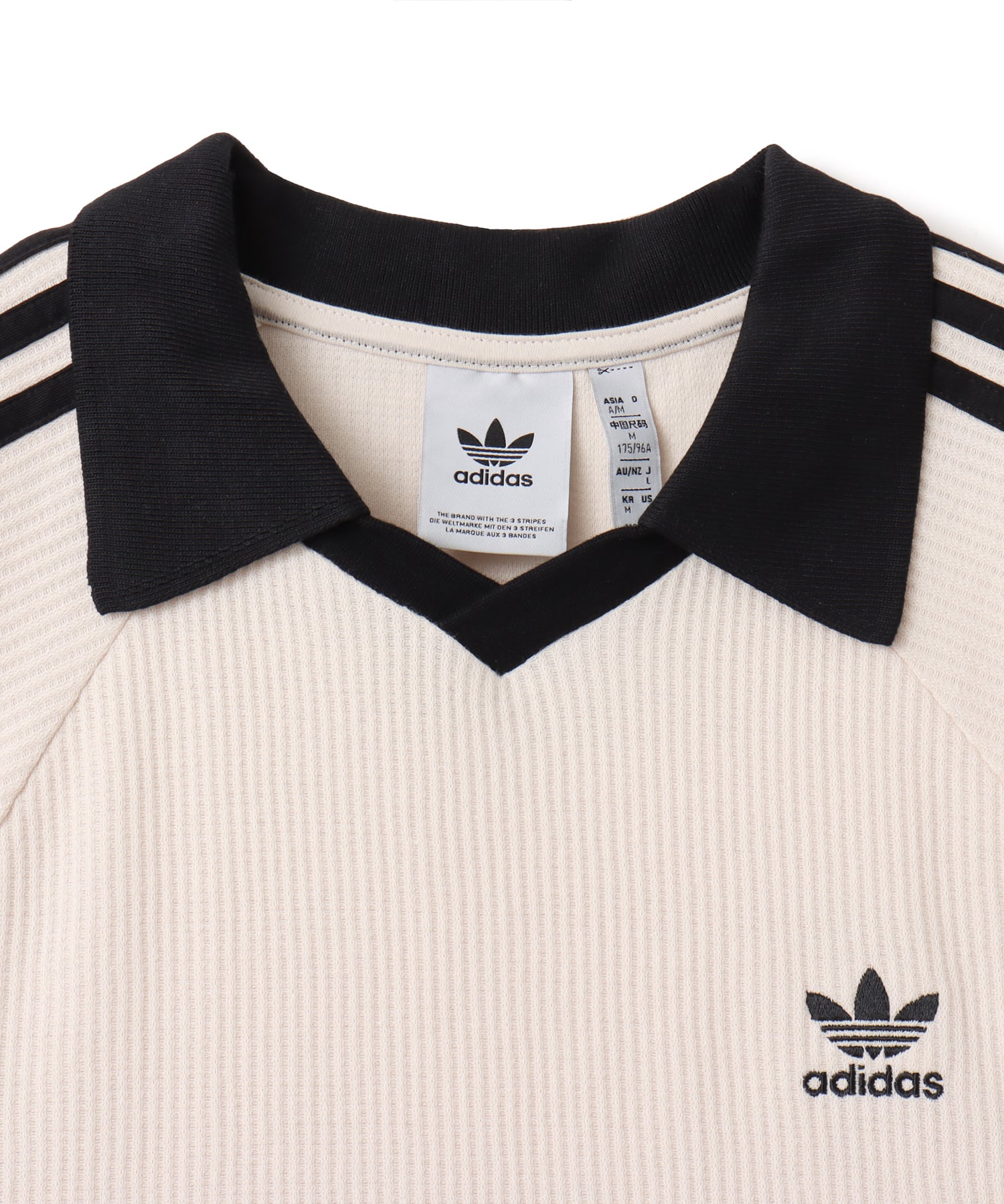 adidas WAFFLE SHORT SLEEVE POLO ワンダーホワイトの画像