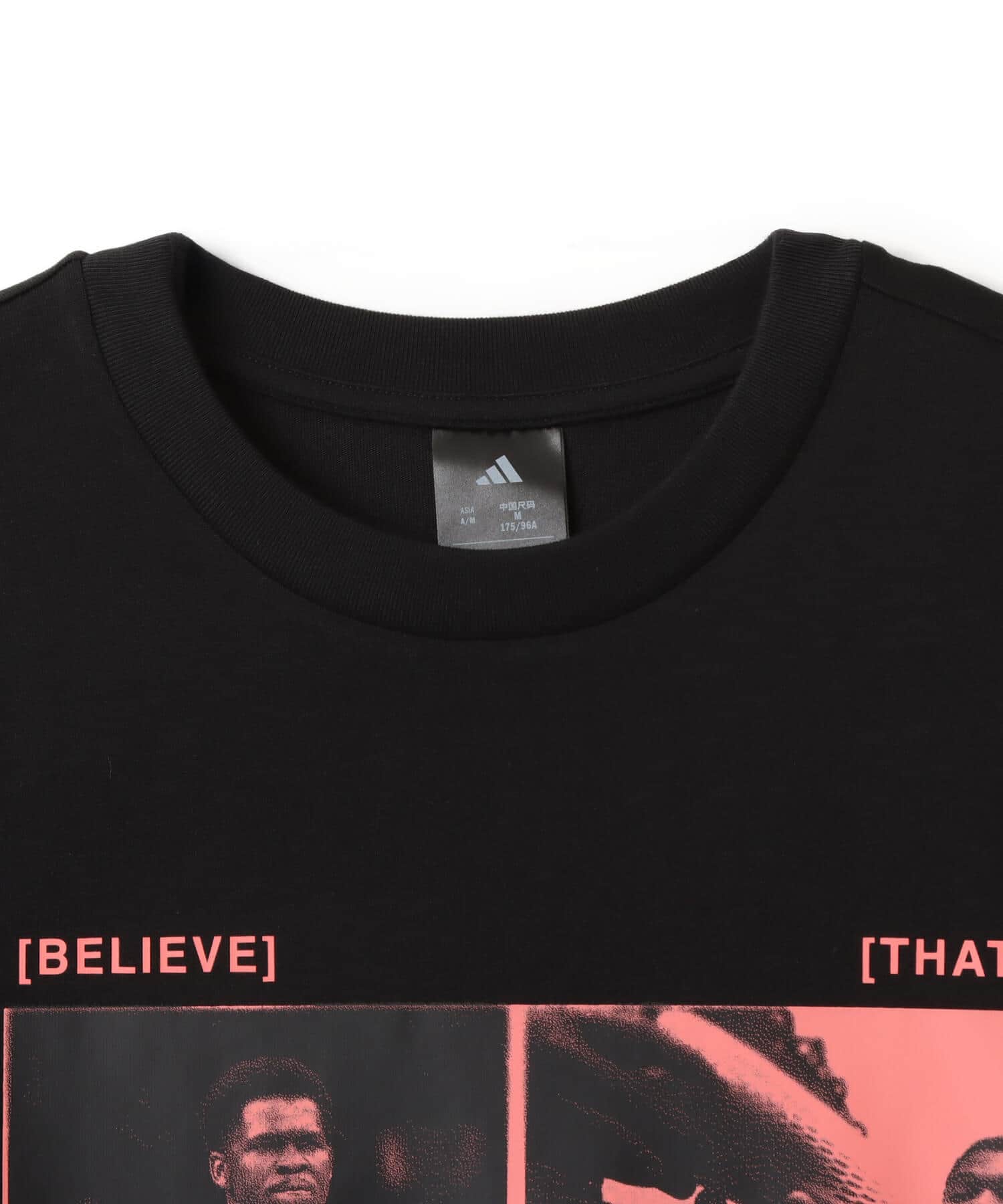 adidas ANTHONY EDWARDS GFX TEE ブラック/アシッドレッドの画像