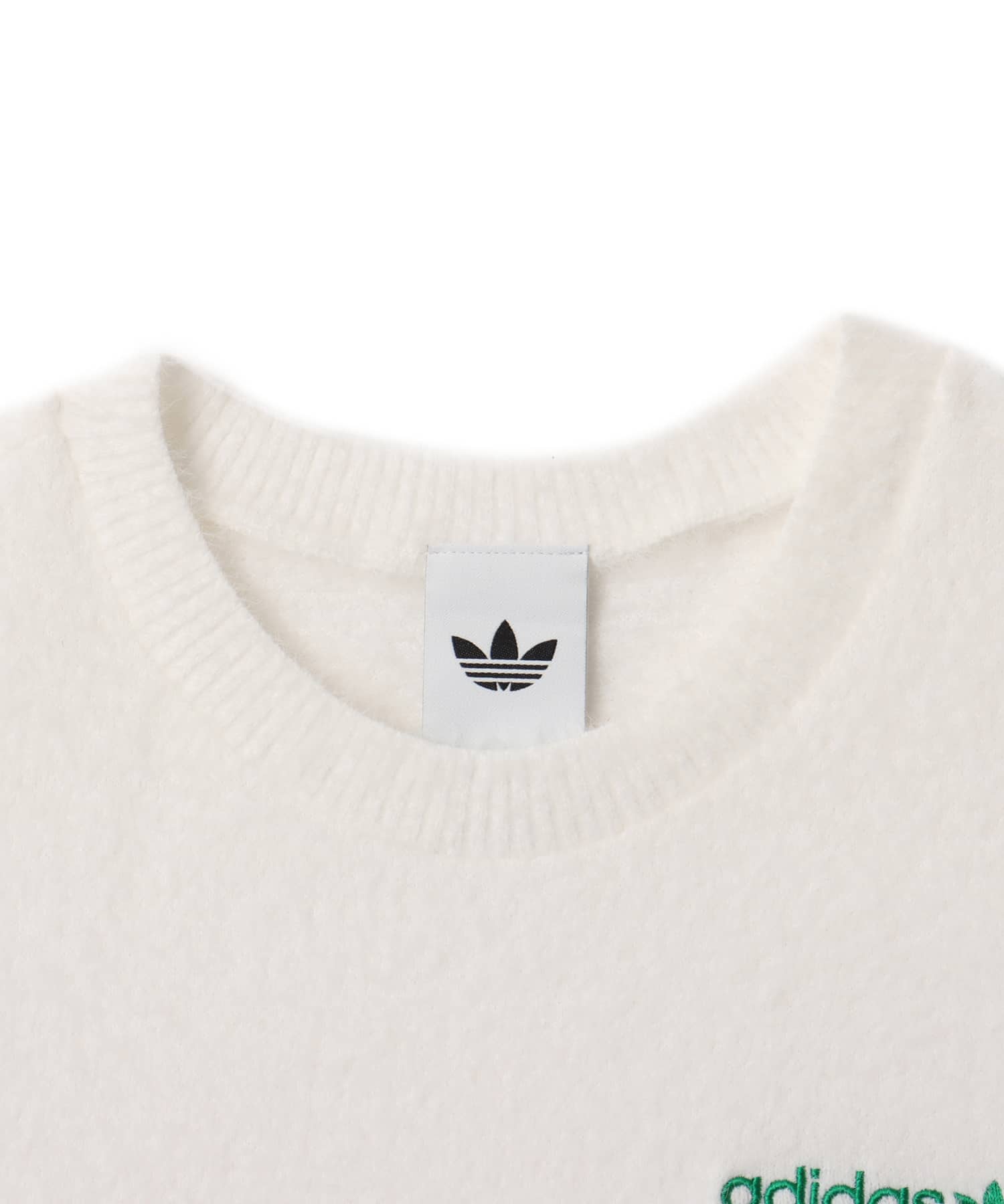 adidas FLUFFY KNITTED VEST オフホワイトの画像