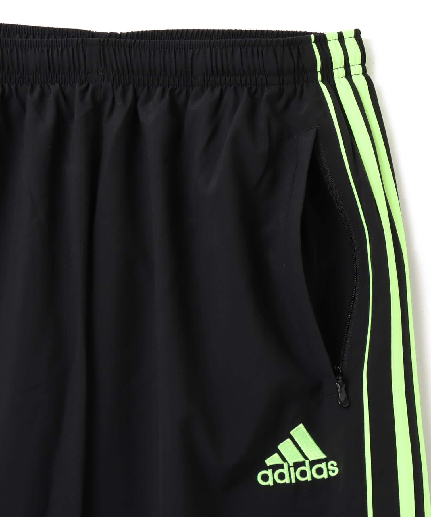 adidas TEAMGEIST ADICOLOR TRACK TRACKSUIT PANTS ブラック/シグナルグリーンの画像