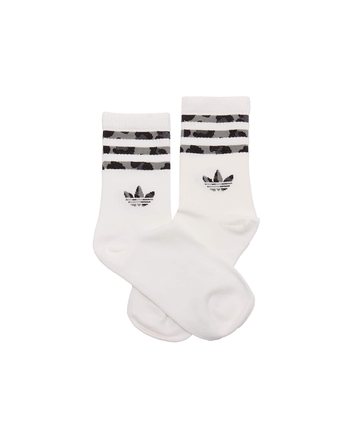 adidas LEOPARD CREW SOCKS 2 PAIRS カーボン/ブラックの画像