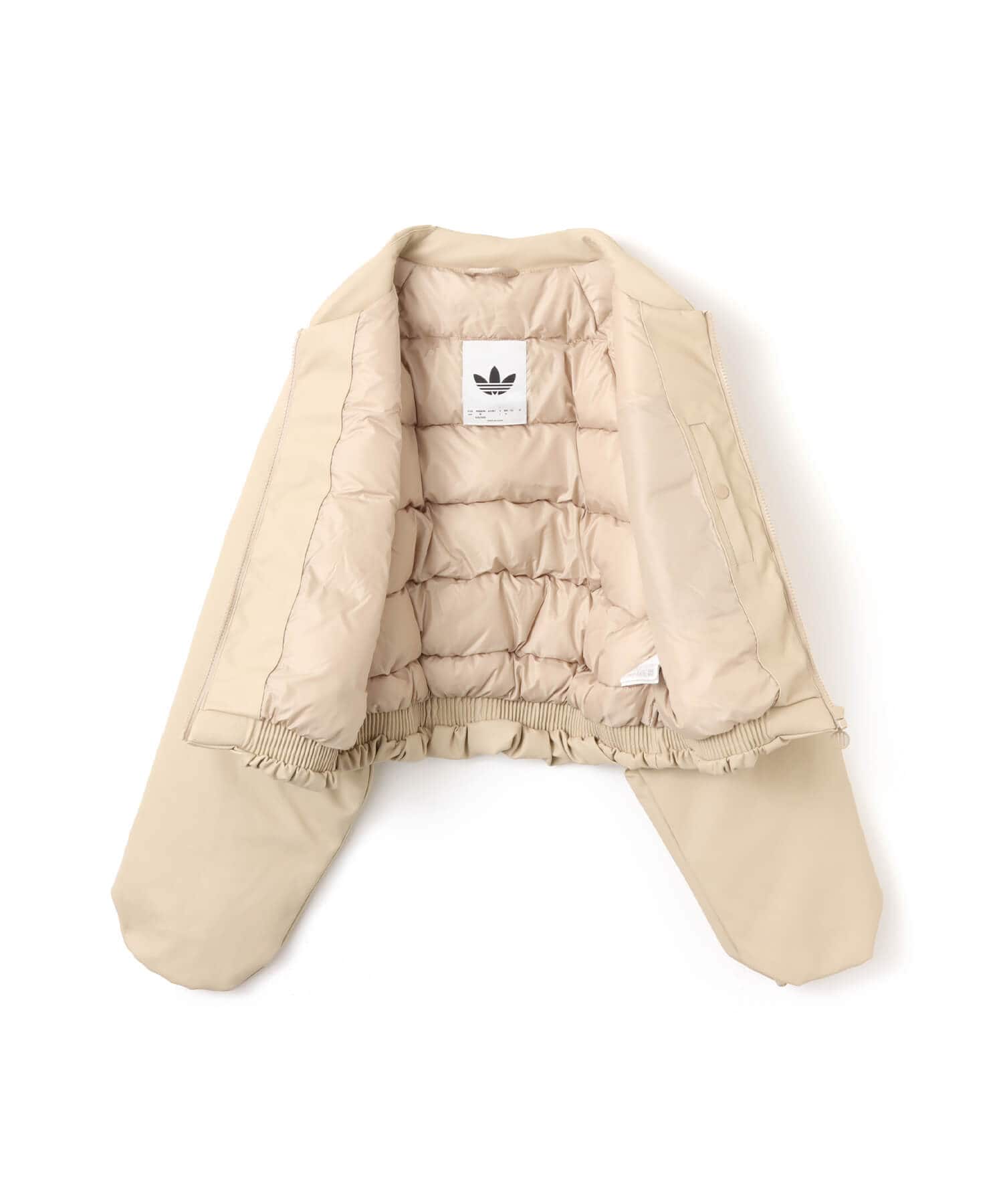 adidas PLEATHER BOMBER ストーンカーキの画像