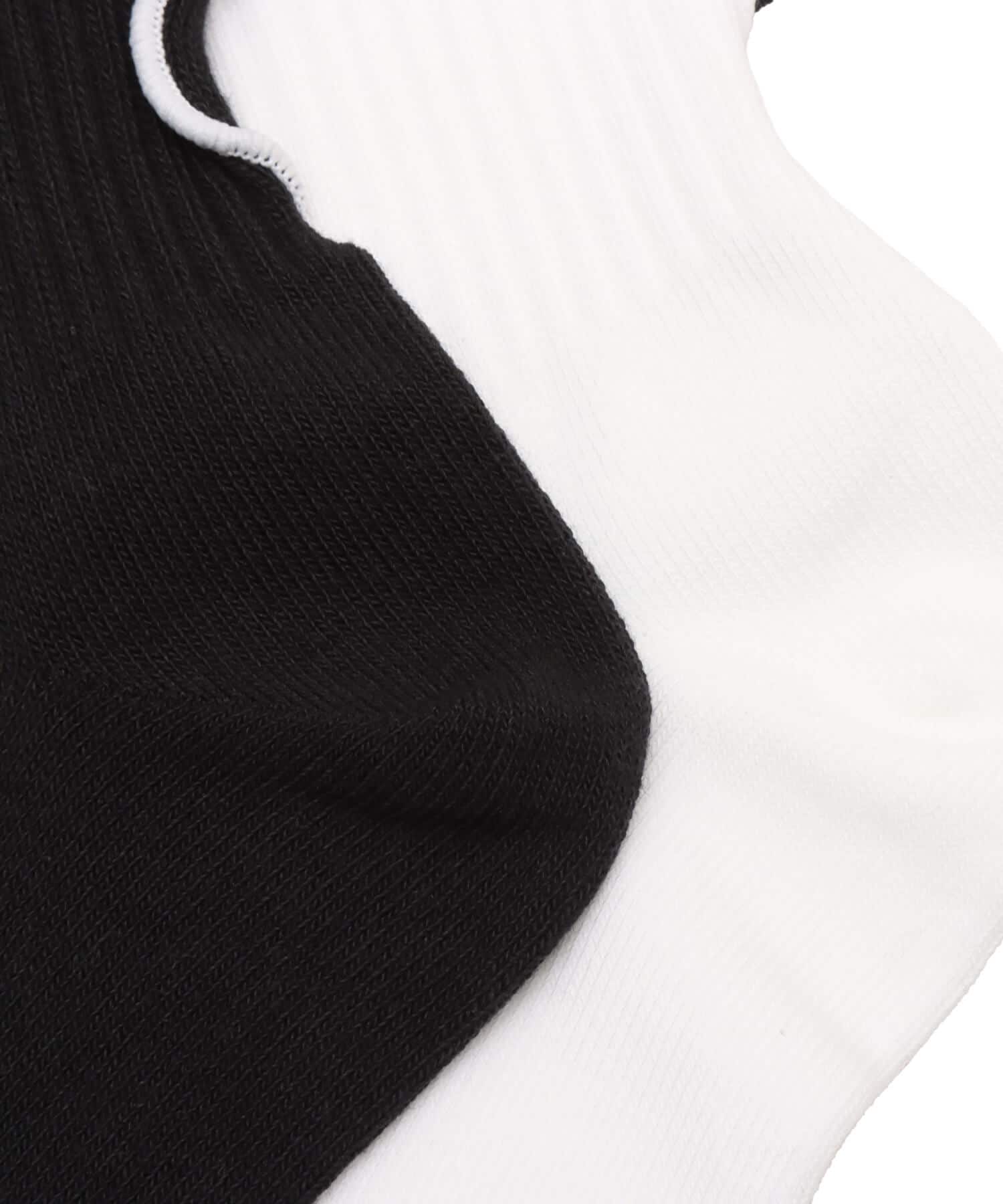 adidas RUFFLE CREW SOCKS 2 PAIRS ホワイト/ブラックの画像