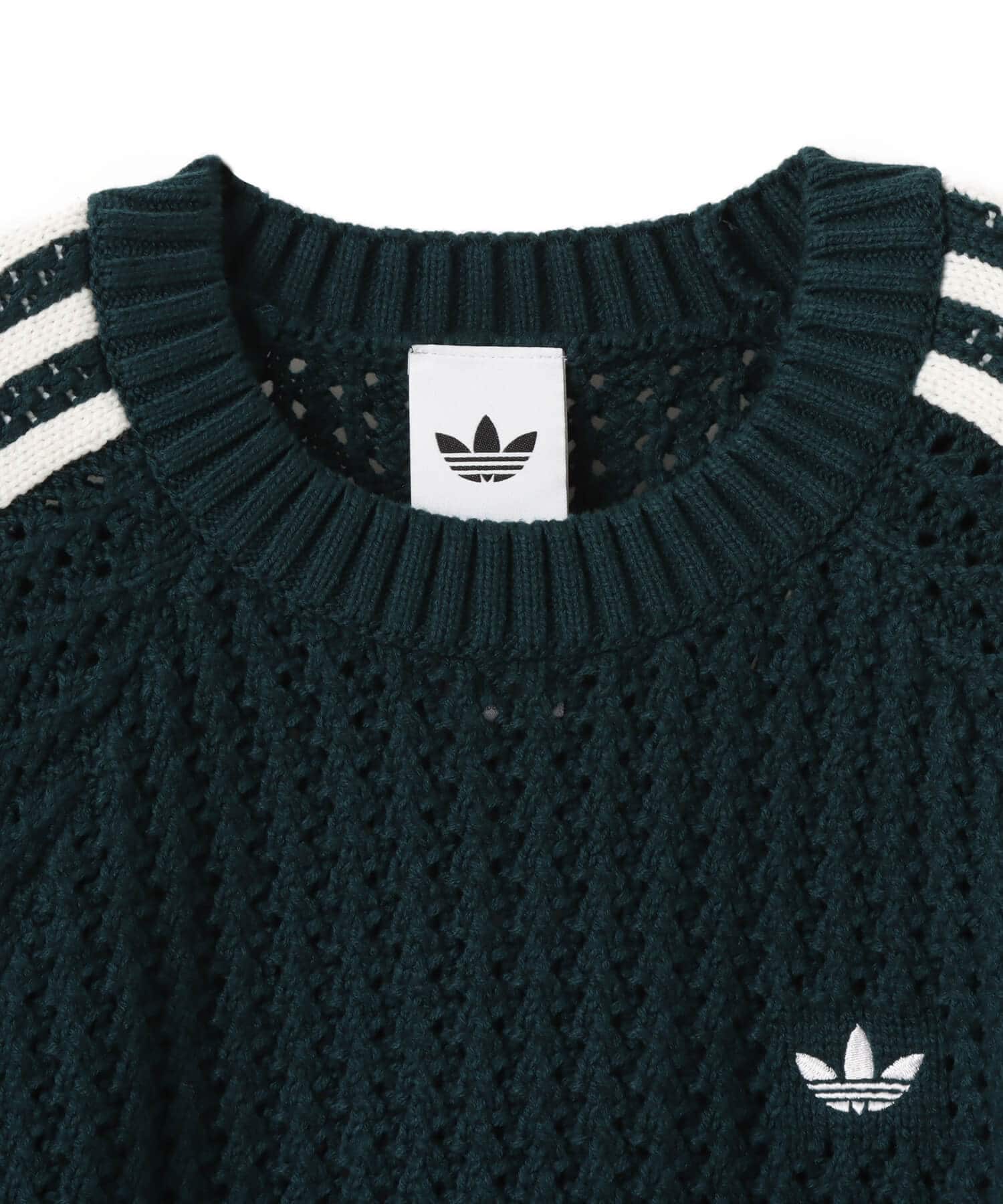 adidas ADICOLOR KNITTED CREW オーロラアイビーの画像
