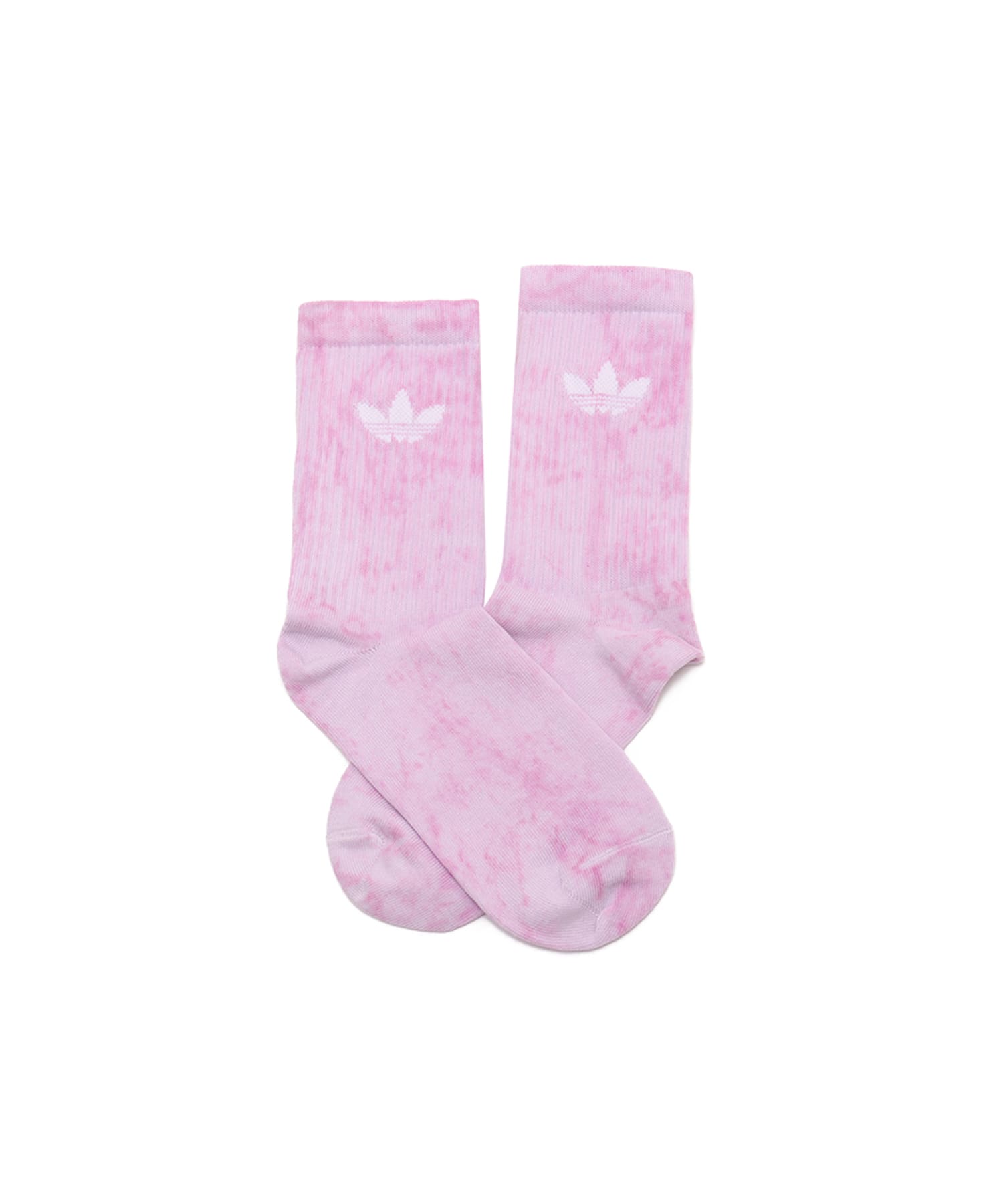 adidas TIE DYE CREW SOCKS 3 PAIRS ブリスピンク/ブリスライラック/ホワイトの画像