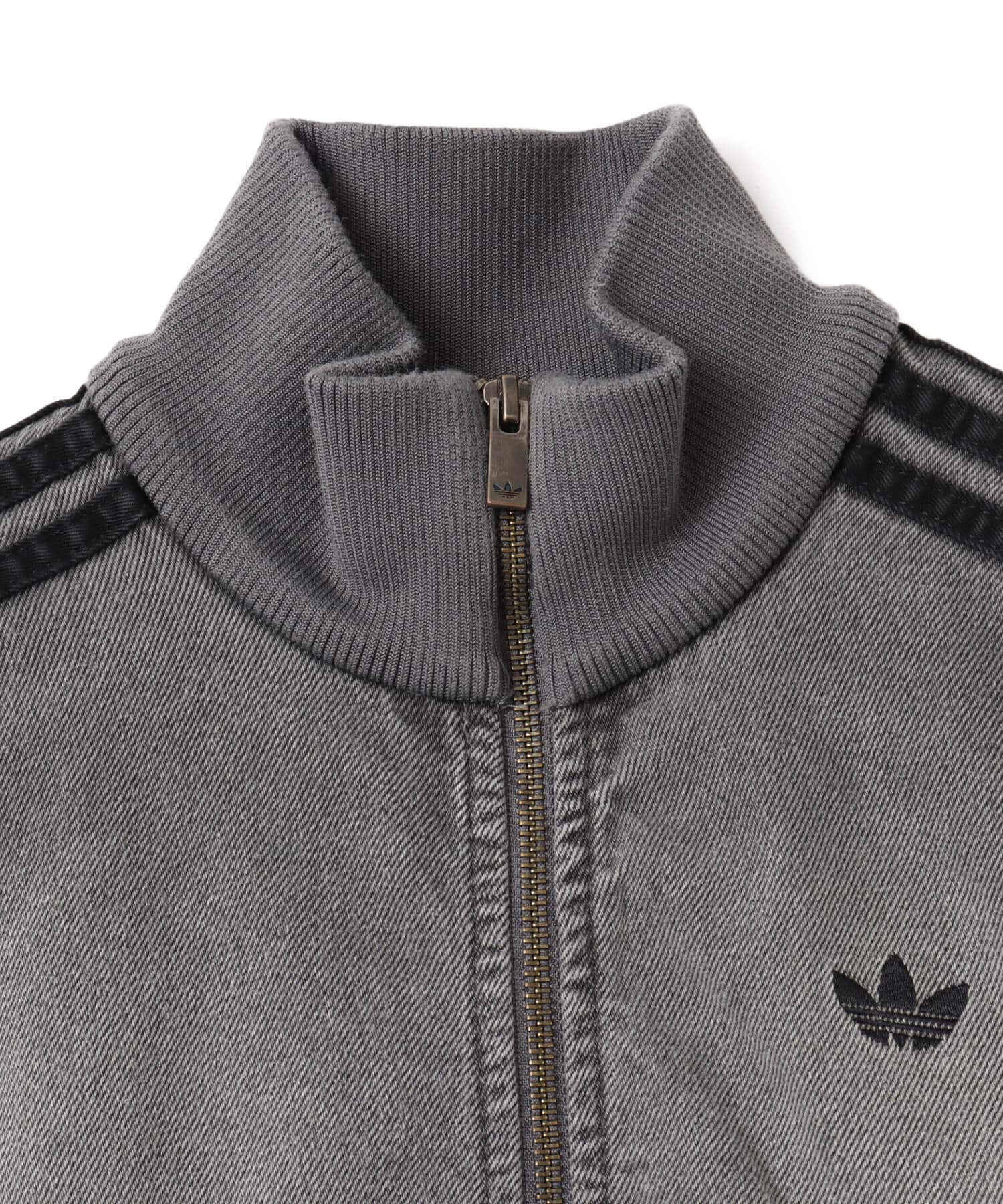 adidas DENIM TRACK TOP ウォッシュドグレーデニムの画像