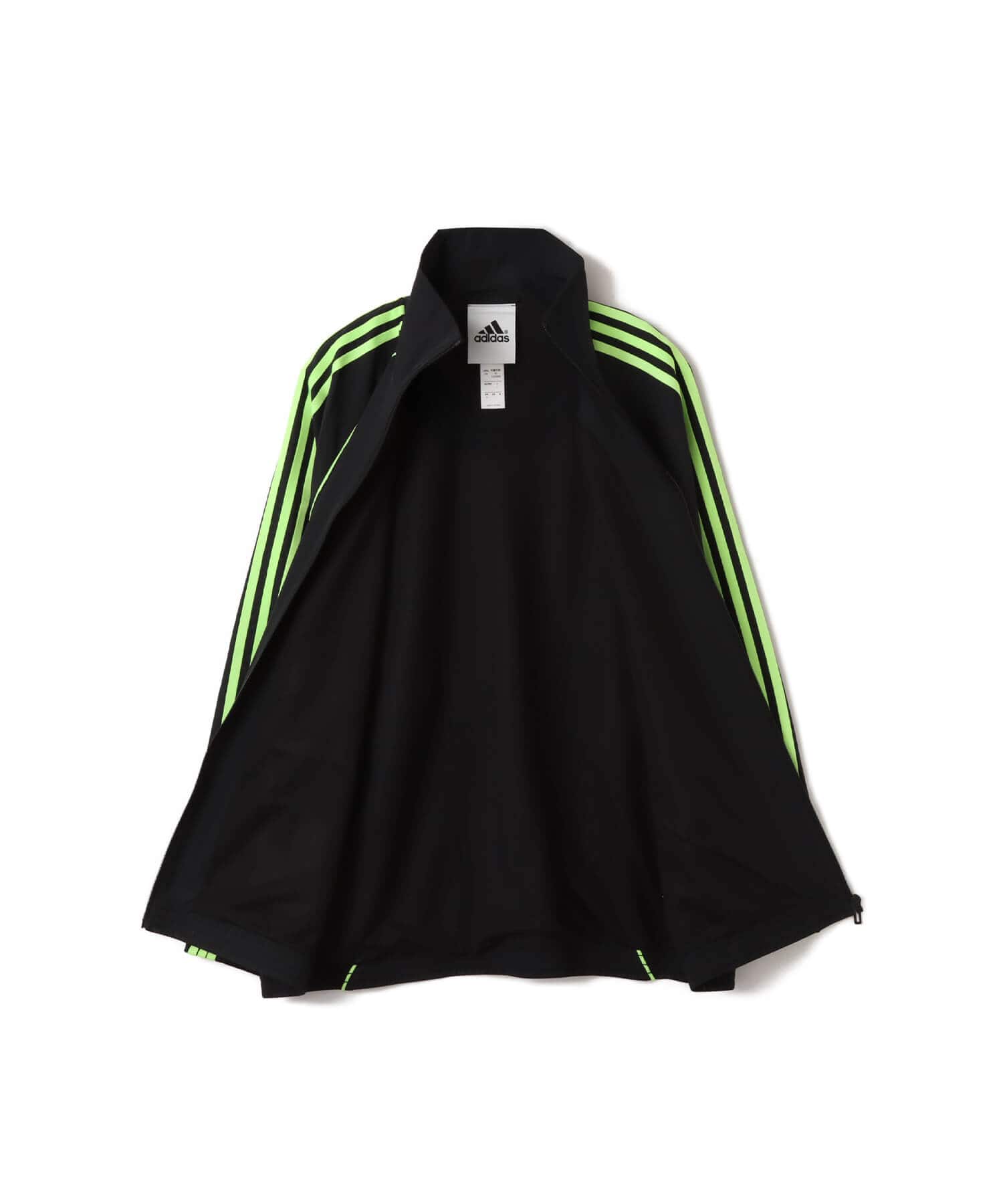 adidas TEAMGEIST ADICOLOR OVERSIZED WOVEN TRACK TOP ブラック/シグナルグリーンの画像