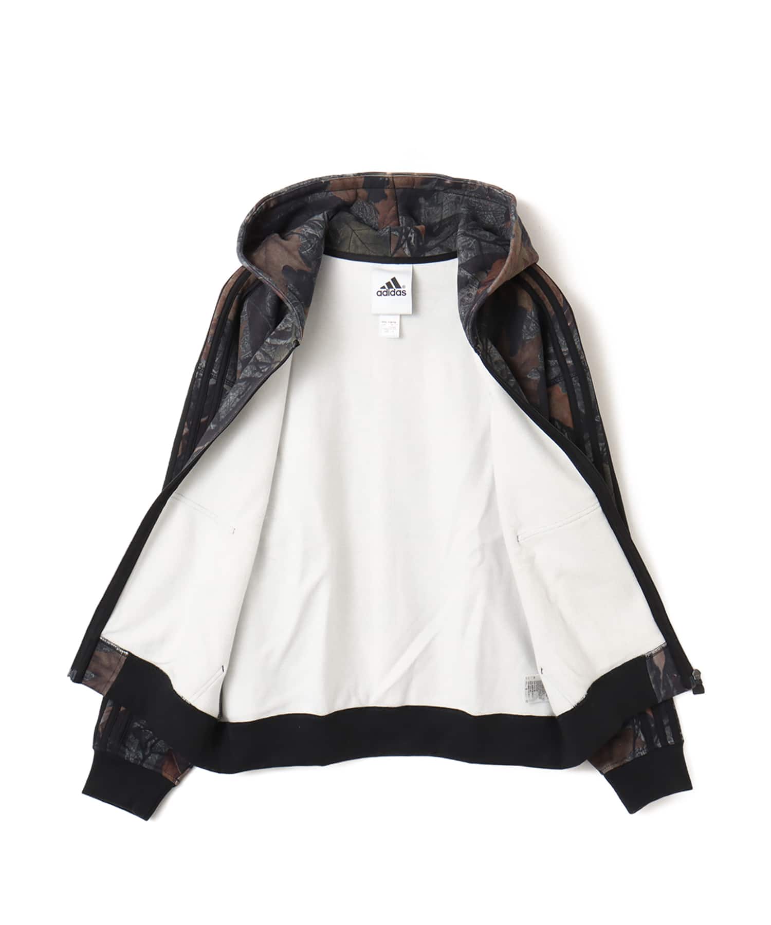 adidas CAMO HOODED FULL-ZIP ブラックの画像