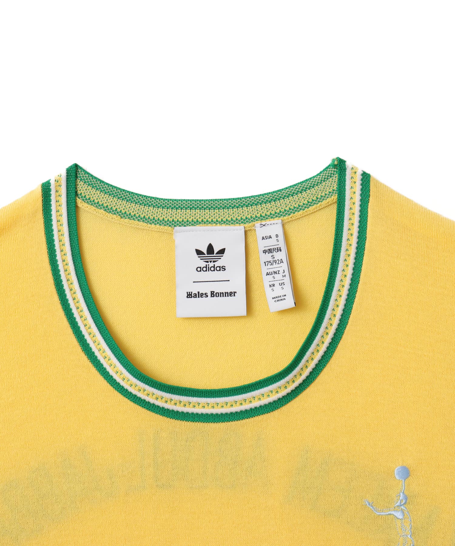adidas WALES BONNER JABBAR VEST スプリングイエローの画像