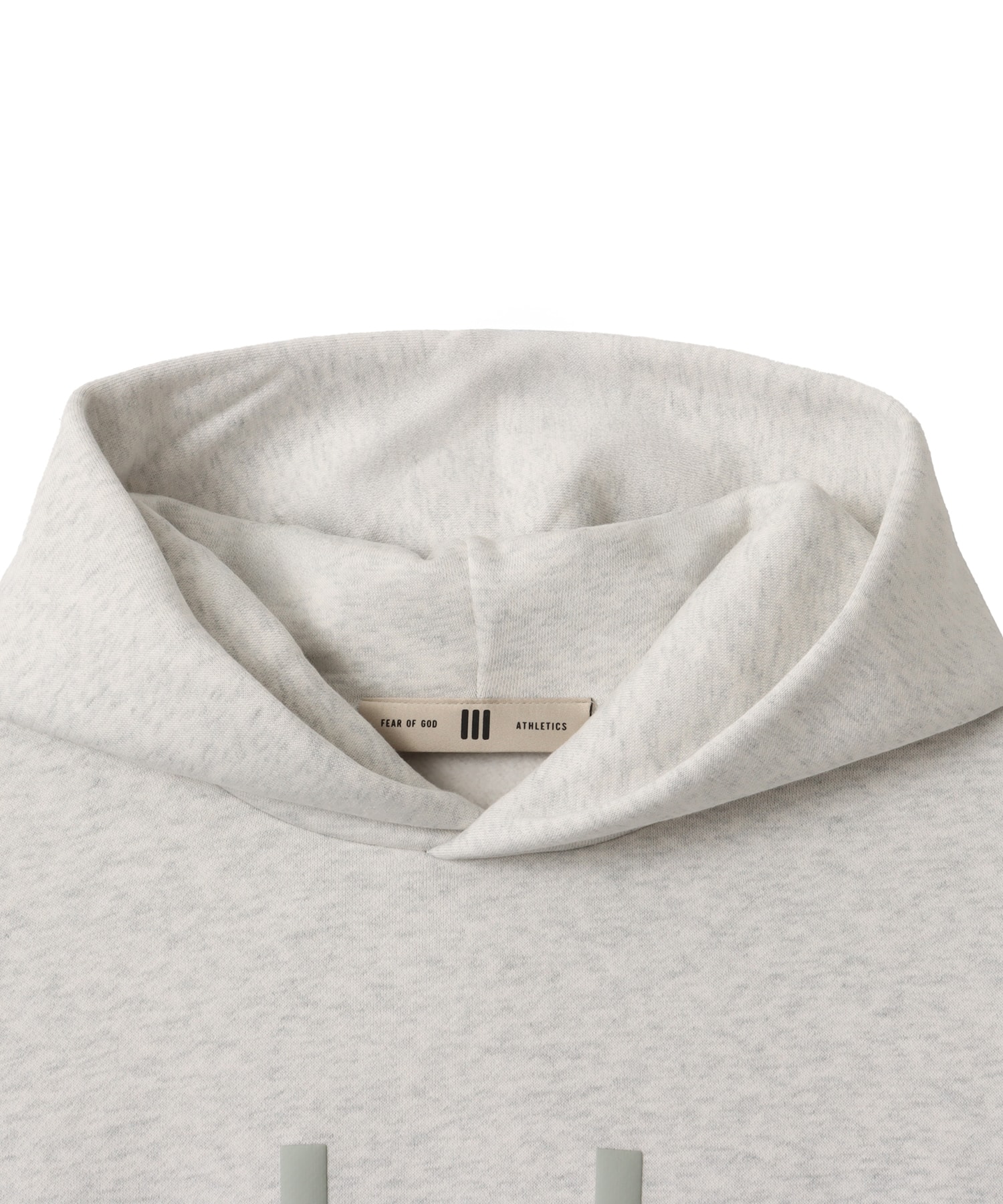 adidas FEAR OF GOD ATHLETICS HEATHER FLEECE HOODIE ライトグレーヘザーの画像