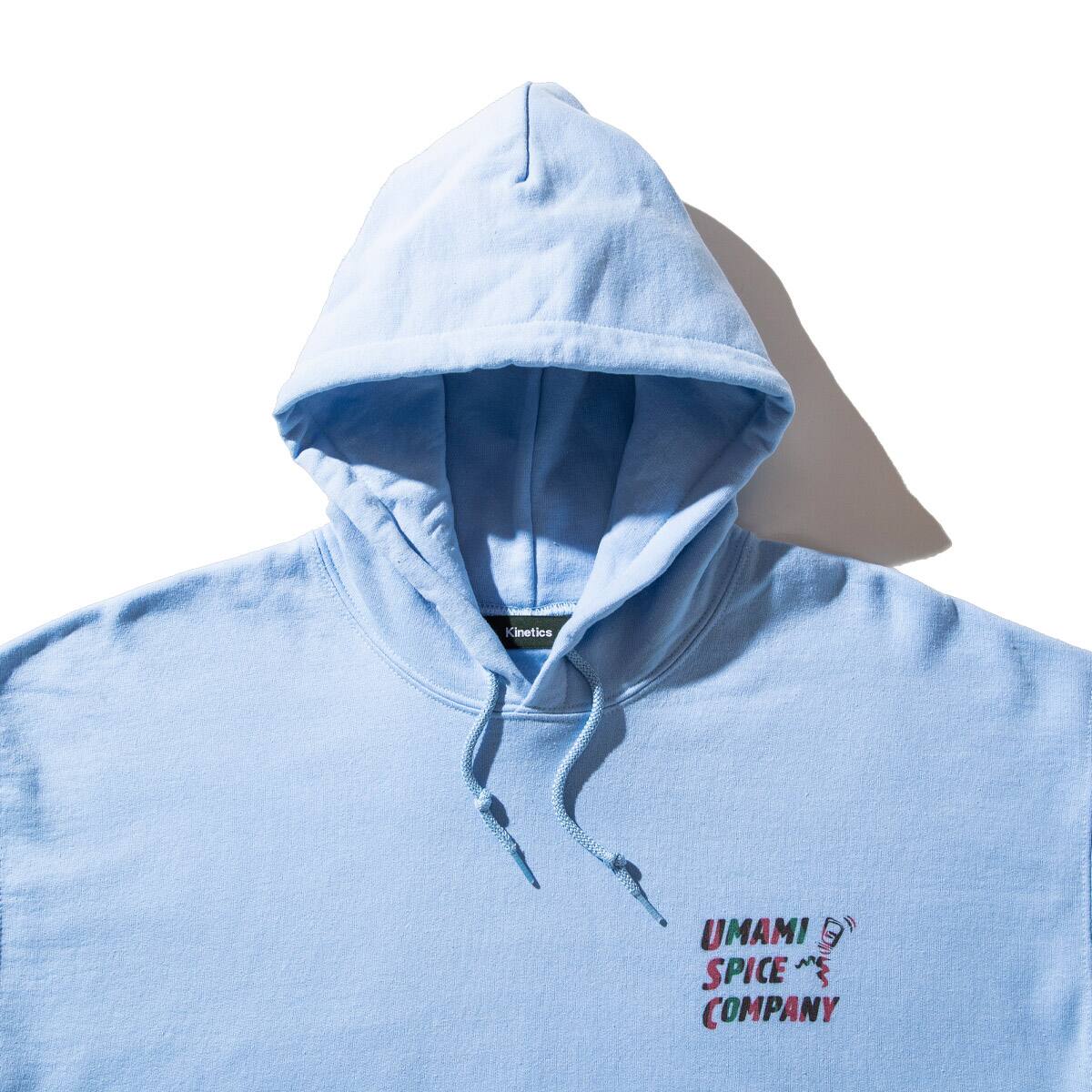 Kinetics x UMAMI SPICE COMAPANY HOODY LIGHT BLUE 21FW-I