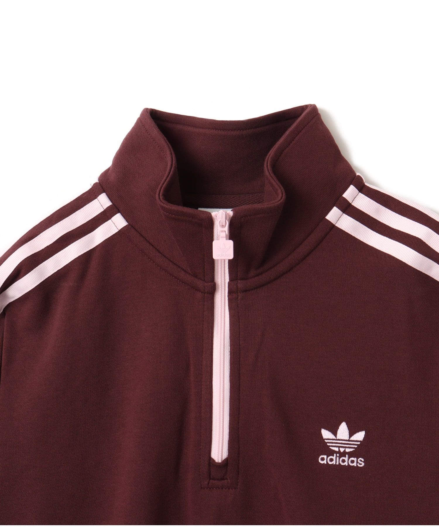 adidas CROP HALFZIP SWEAT オーロラルビーの画像